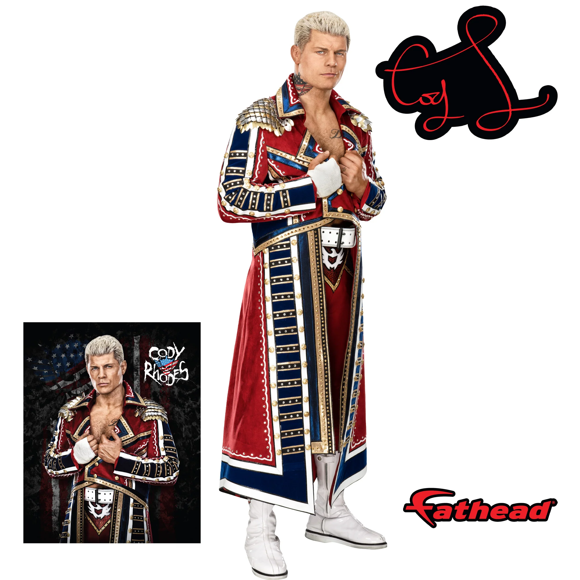 Cody Rhodes - RealBig Collection - Official WWE - Reusable Vinyl Wall Decals #2 - Image 11