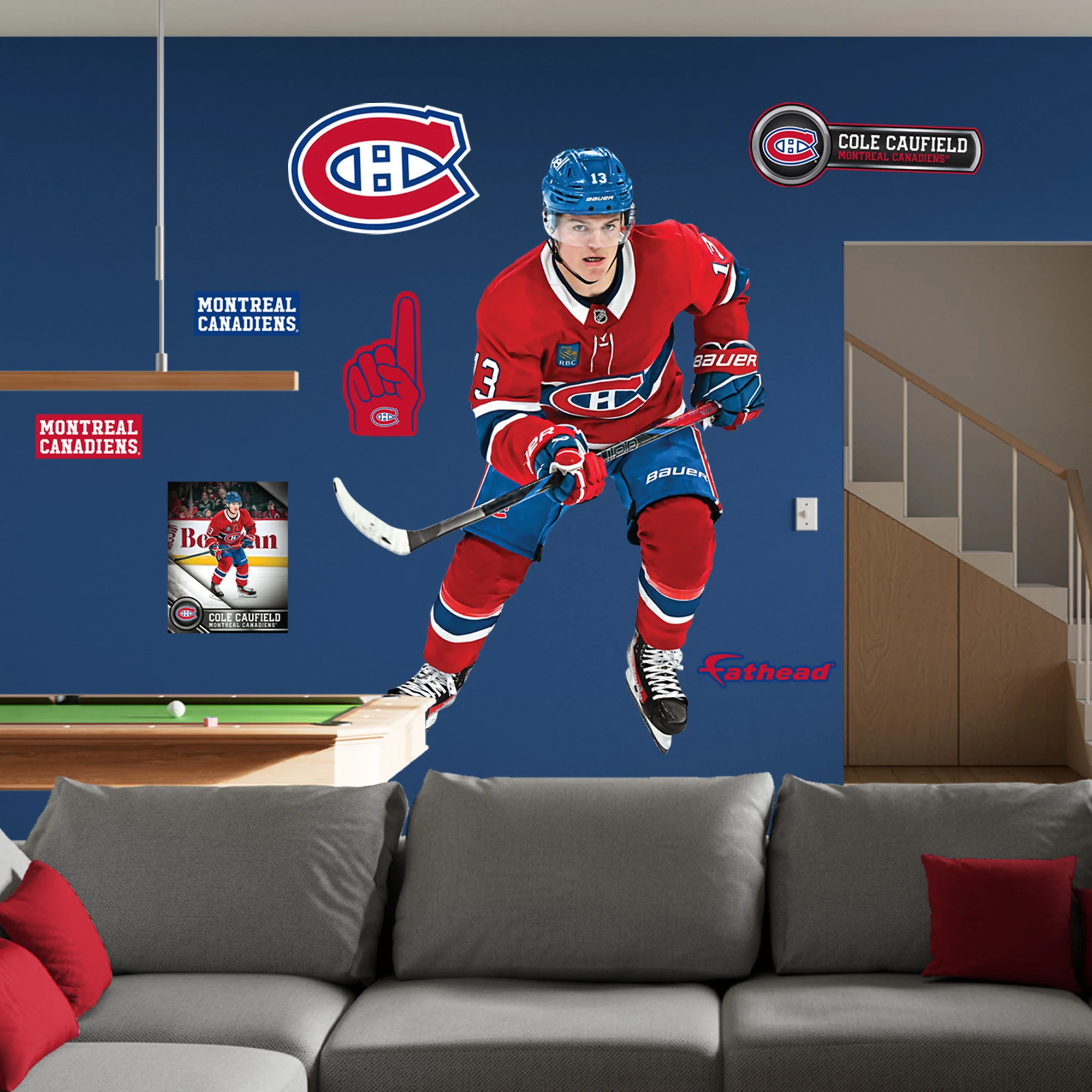 Cole Caufield - Realbig Collection - Official NHL - Montreal Canadiens - Reusable Vinyl Wall Decals - Image 3