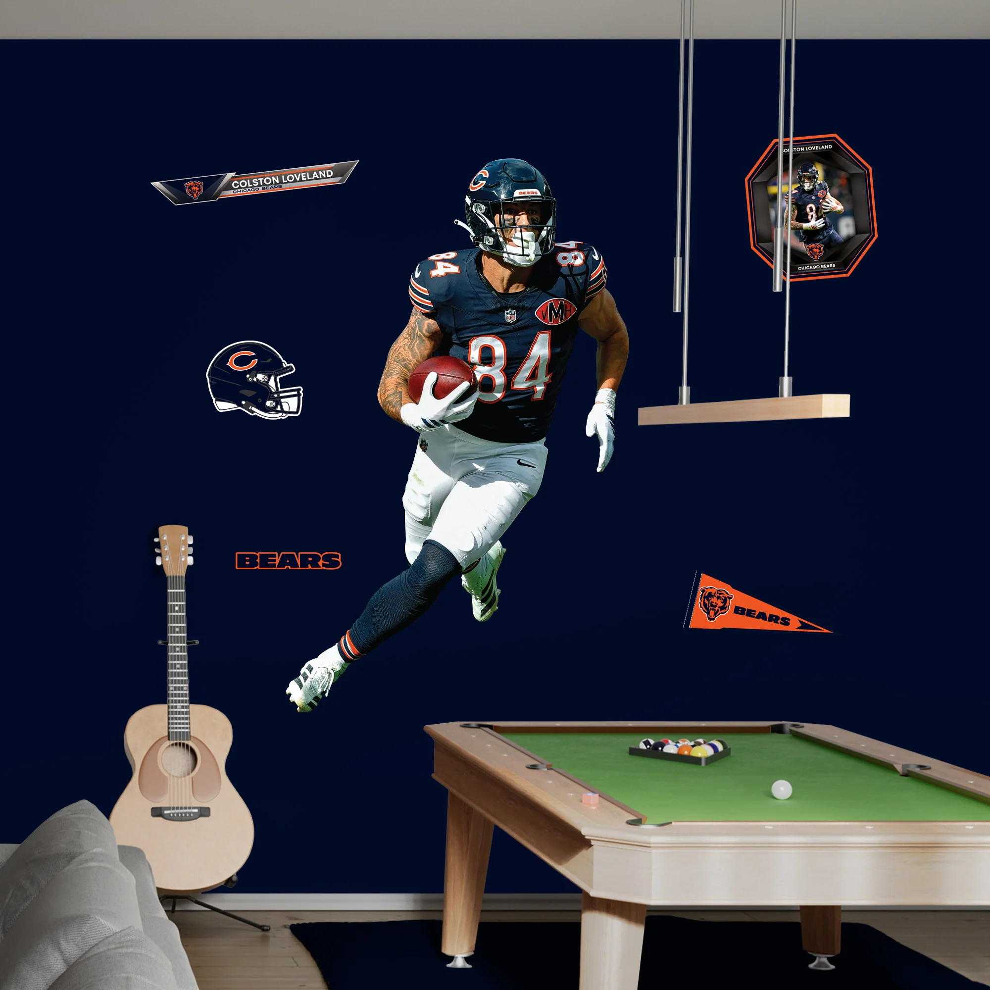 Colston Loveland - RealBig Collection - Official NFL - Chicago Bears - Reusable Vinyl Wall Decals - Image 3