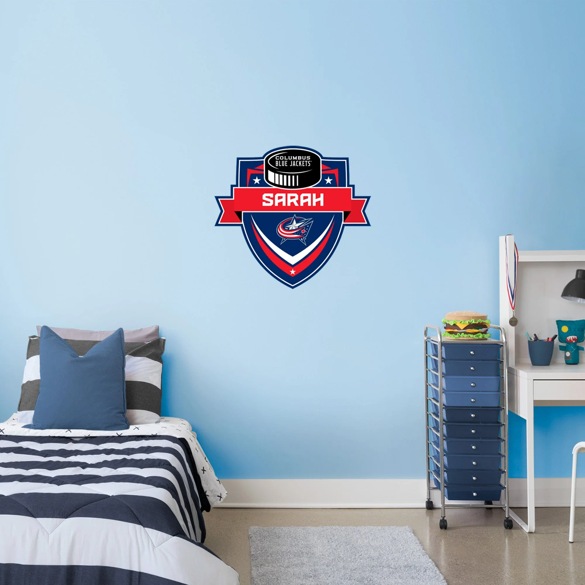 Columbus Blue Jackets - Badge - With Personalized Name - Official NHL - Vinyl Transfer Decal - Image 4