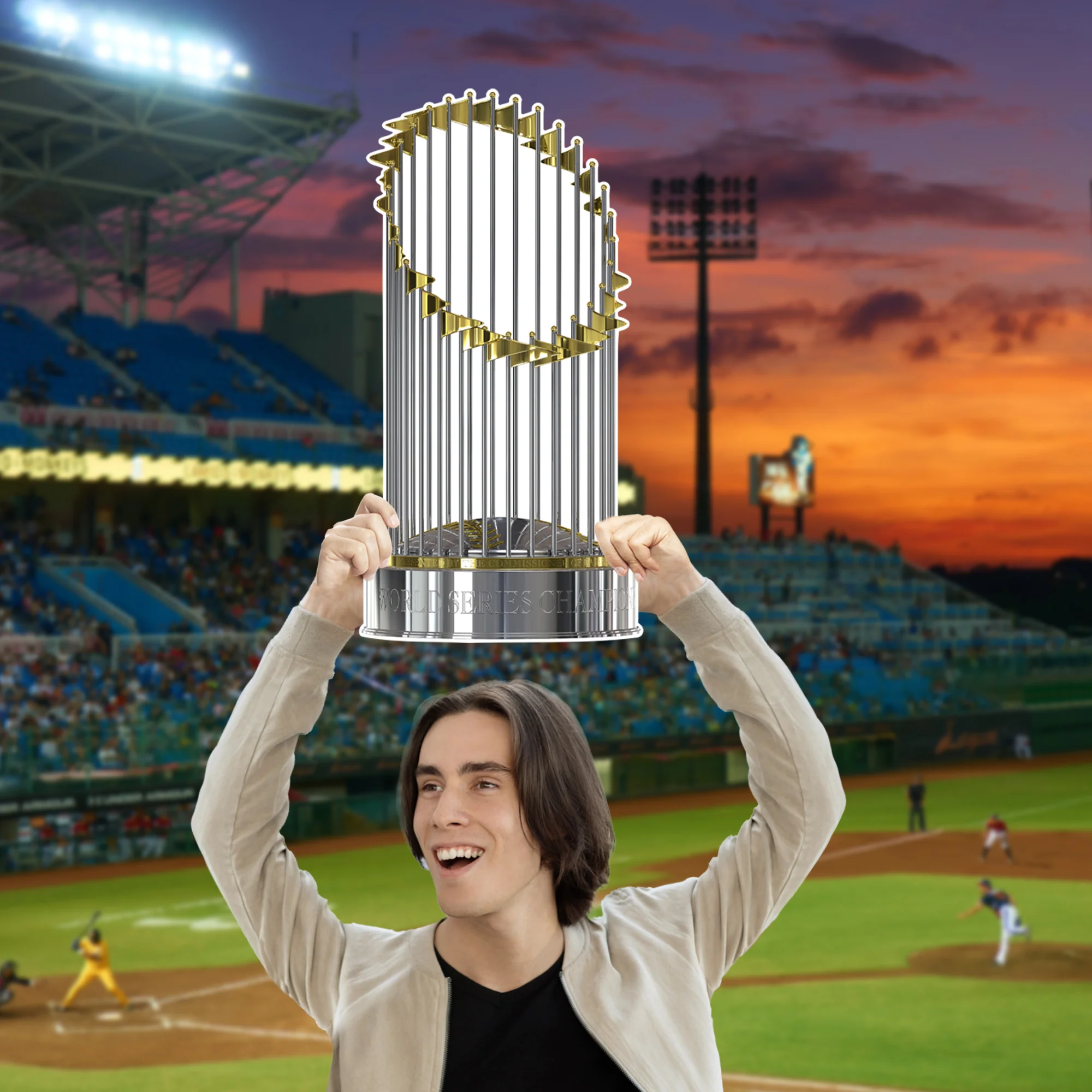 Commisioner's Trophy - Big Head - Official MLB - Foam Core Cutout - Image 2