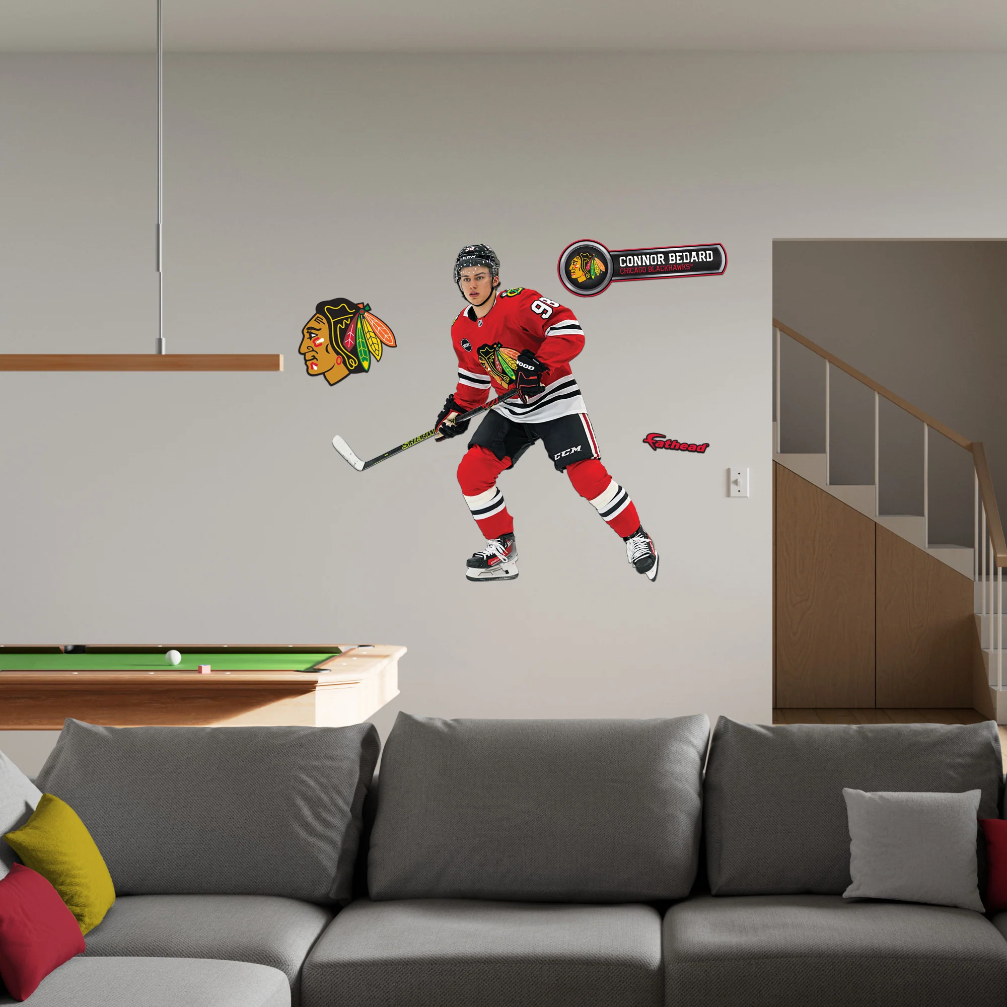 Connor Bedard - RealBig Collection - Official NHL - Chicago Blackhawks - Reusable Vinyl Wall Decals - Image 5