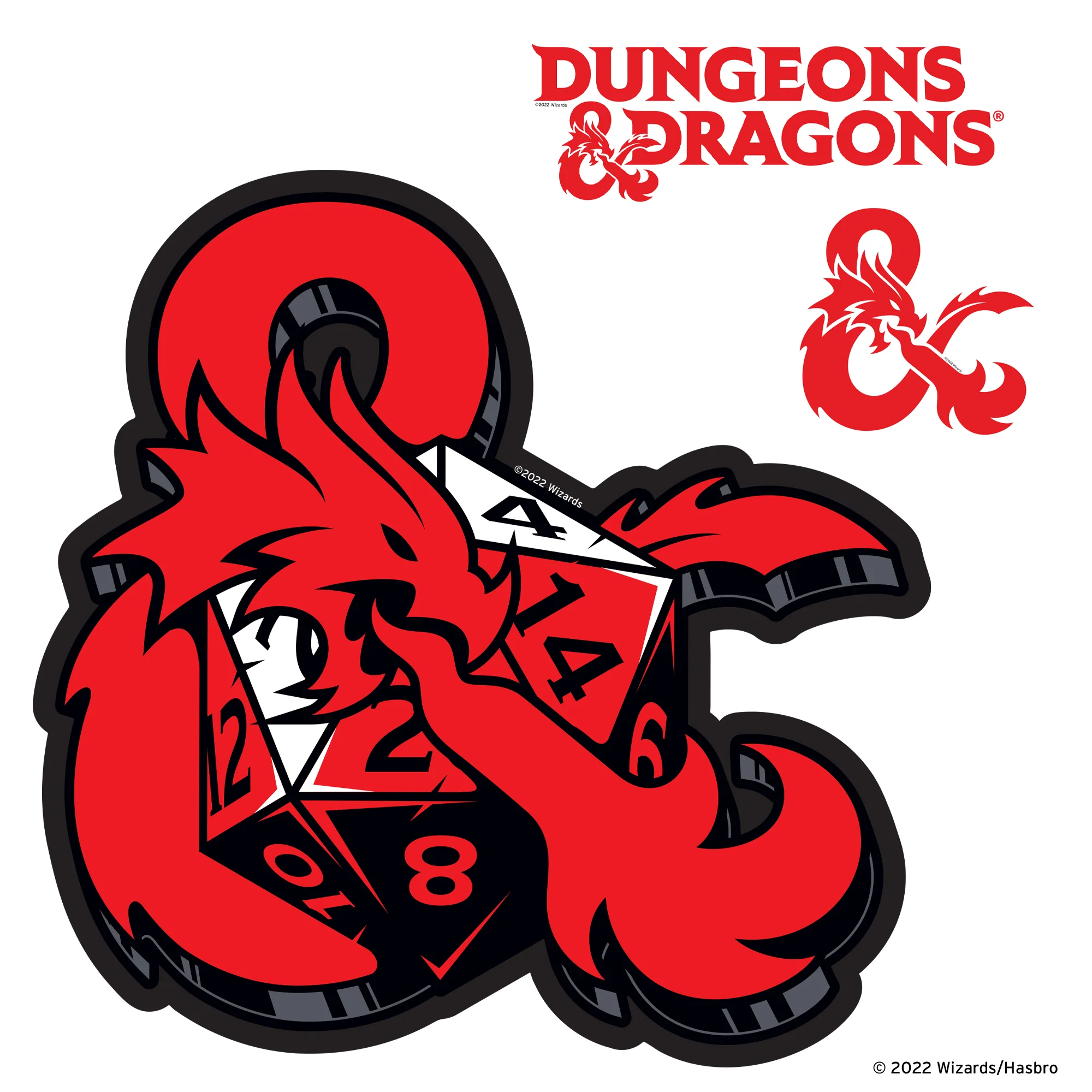 D20 ampersand Icon - Dungeons & Dragons - RealBig Collection - Official Hasbro - Reusable Vinyl Wall Decals - Image 3