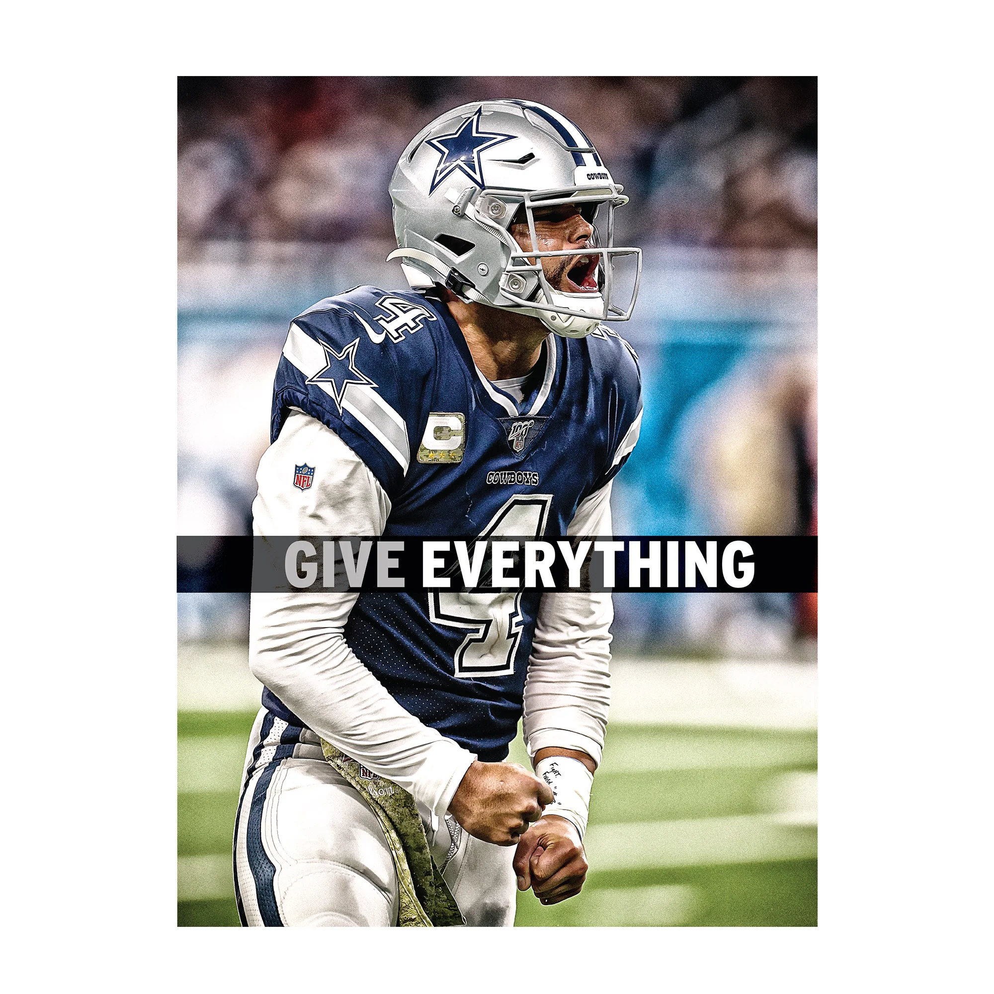Dak Prescott - Motivational - Peel & Stick Poster - Official NFL - Dallas Cowboys - Reusable Vinyl Wall Decal - Image 3