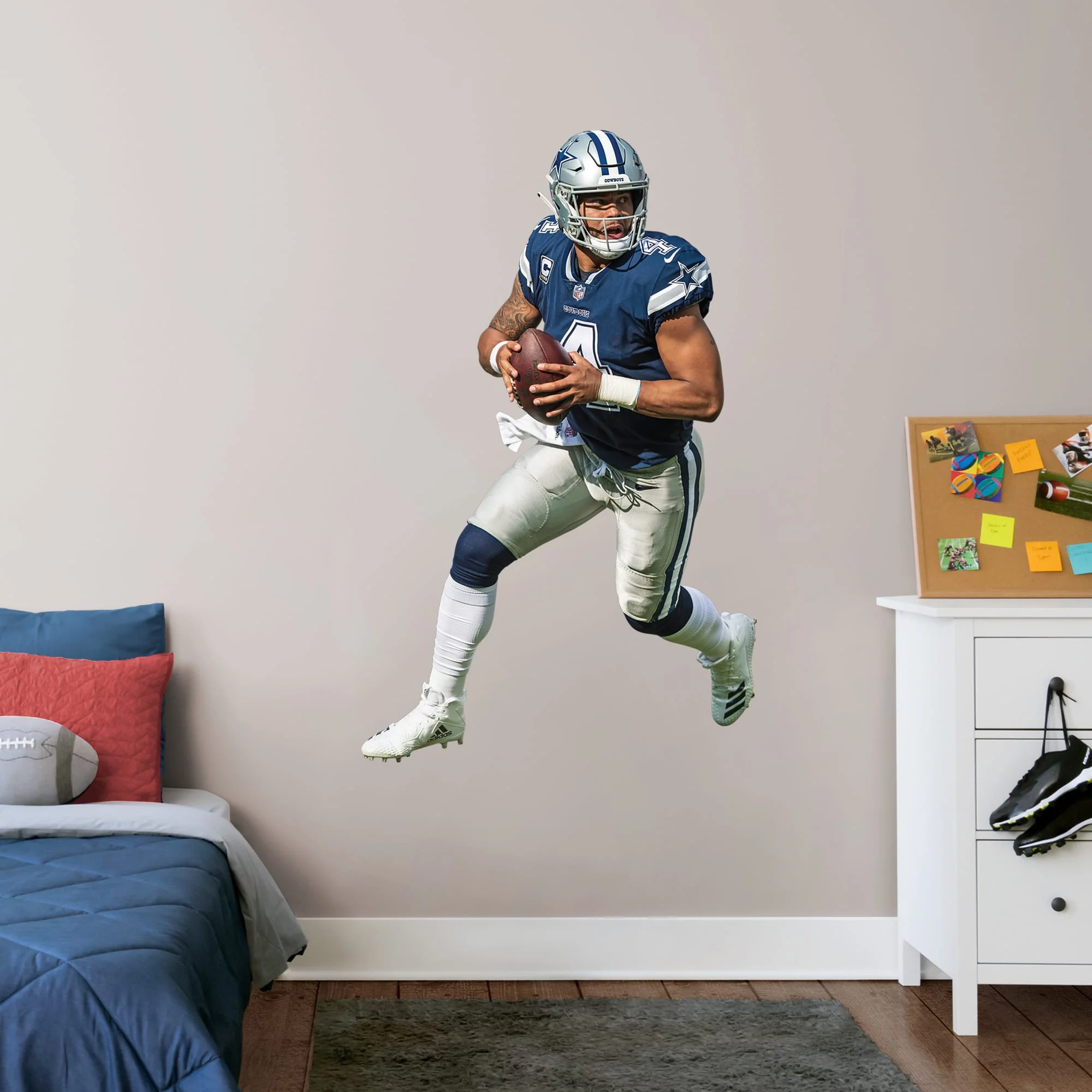 Dak Prescott - RealBig Away Collection - Official NFL - Dallas Cowboys - Reusable Vinyl Wall Decals - Image 2