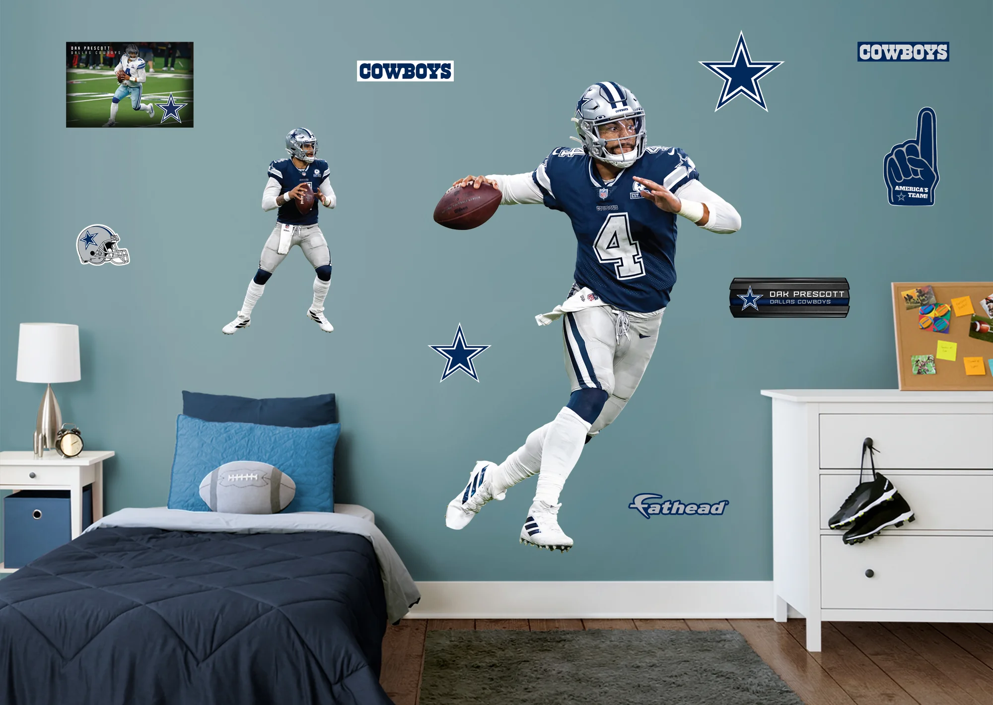 Dak Prescott - RealBig Collection - Official NFL - Dallas Cowboys - Reusable Vinyl Wall Decals #2