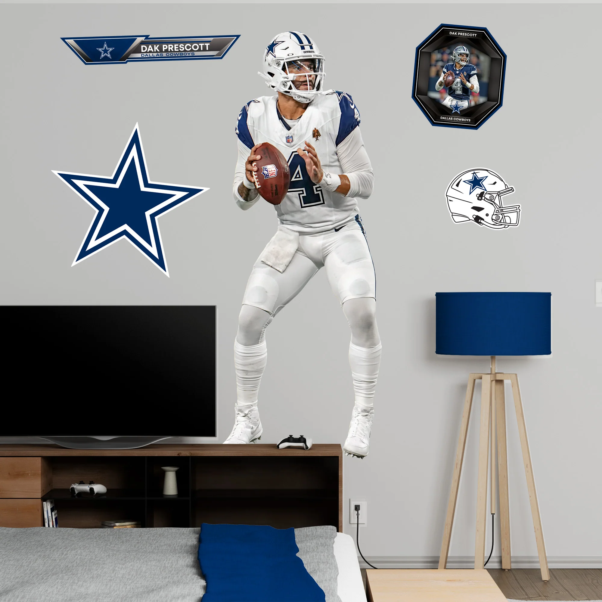 Dak Prescott - RealBig Color Rush Collection - Official NFL - Dallas Cowboys - Reusable Vinyl Wall Decals