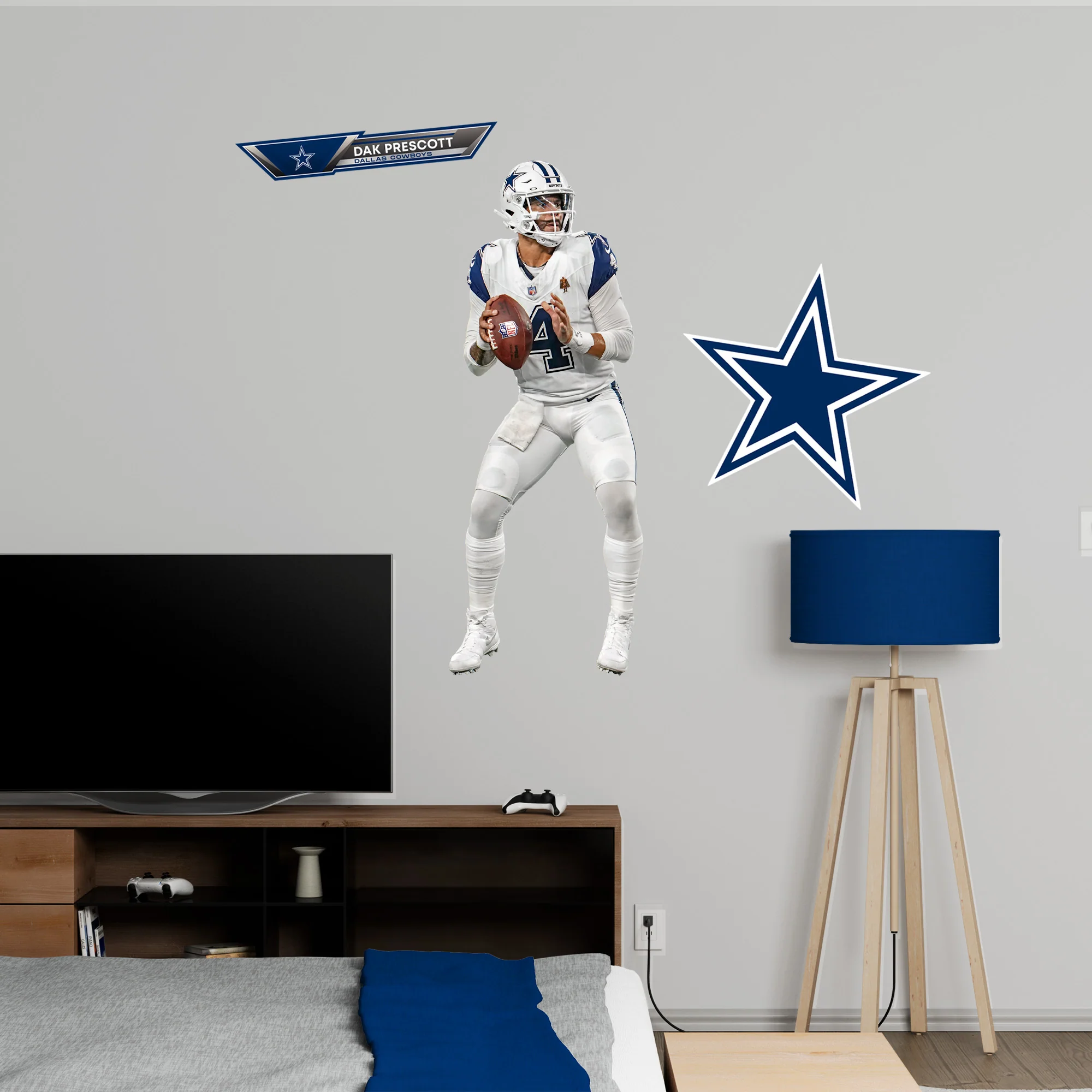 Dak Prescott - RealBig Color Rush Collection - Official NFL - Dallas Cowboys - Reusable Vinyl Wall Decals - Image 5