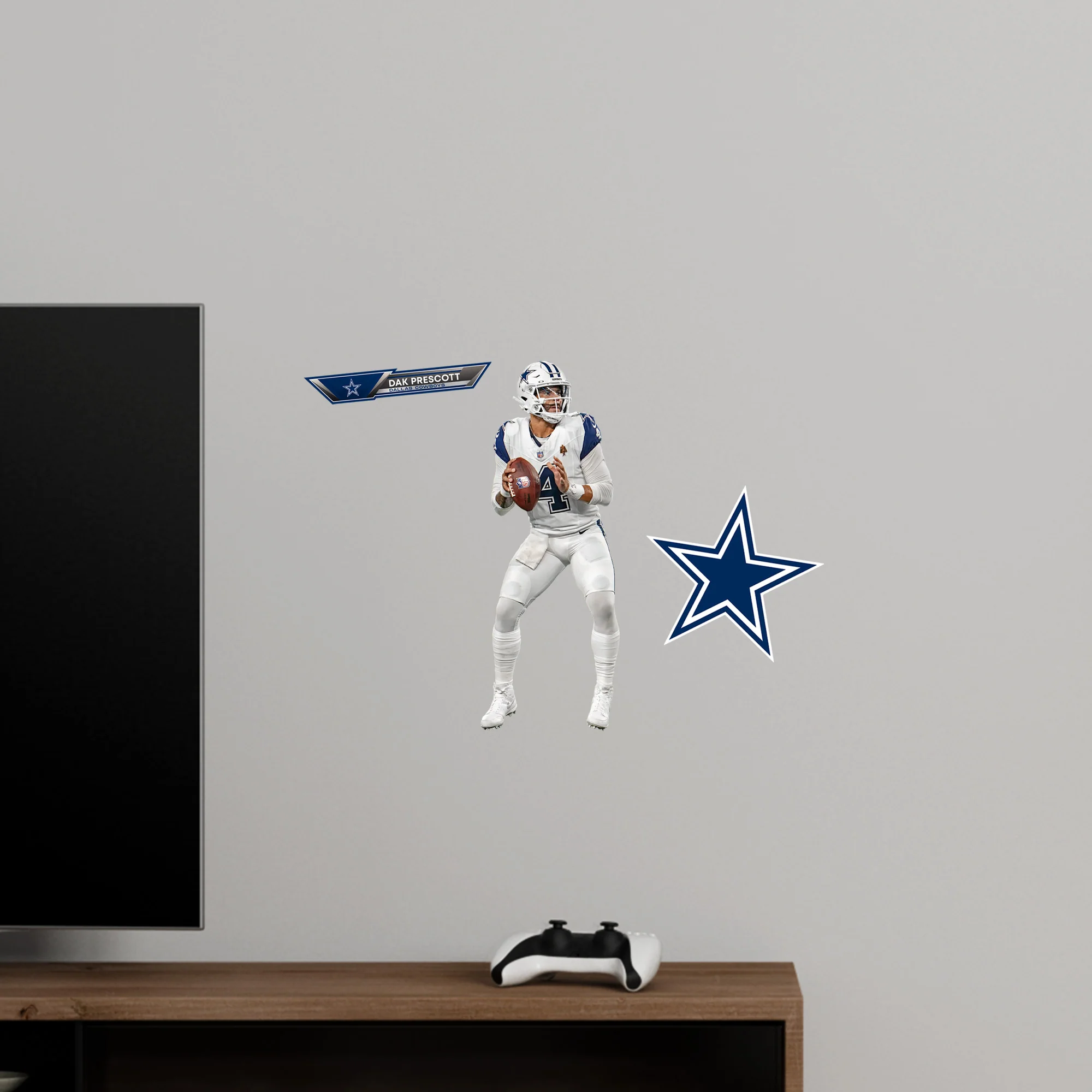 Dak Prescott - RealBig Color Rush Collection - Official NFL - Dallas Cowboys - Reusable Vinyl Wall Decals - Image 7