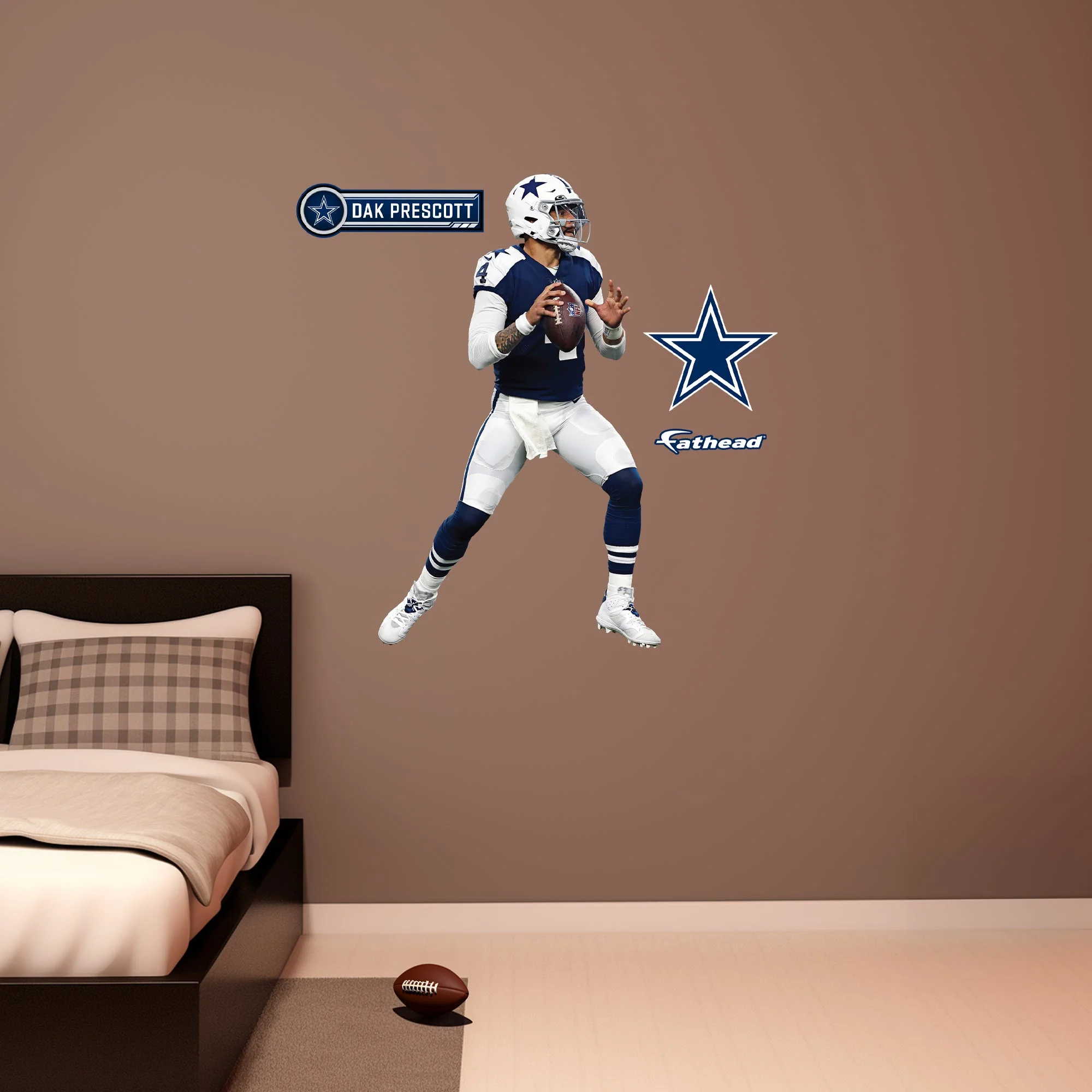 Dak Prescott - RealBig Thanksgiving Collection - Official NFL - Dallas Cowboys - Reusable Vinyl Wall Decals - Image 6