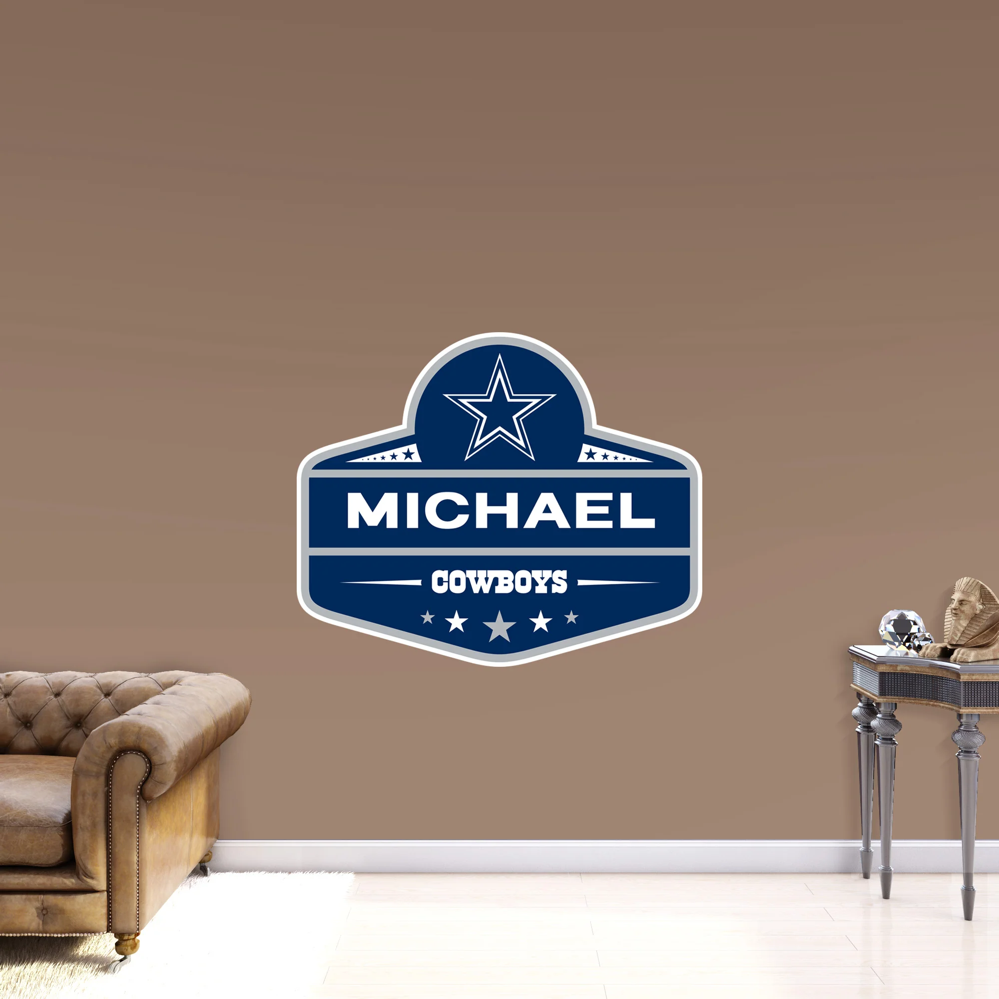 Dallas Cowboys - Badge - With Personalized Name - Official NFL - Reusable Vinyl Transfer Decal - Image 3