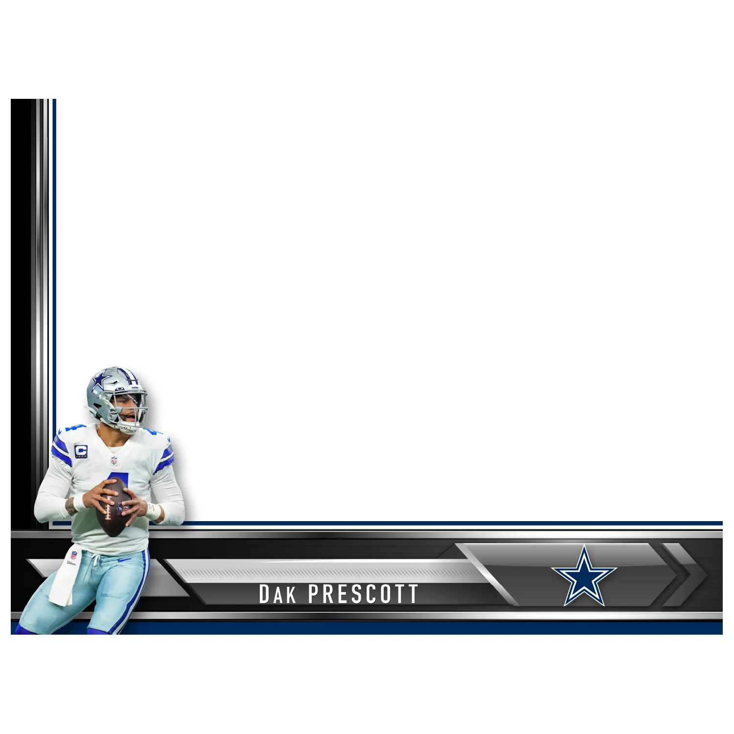 Dallas Cowboys - Dak Prescott - Dry Erase Whiteboard - Official NFL - Reusable Vinyl Wall Decal - Image 3