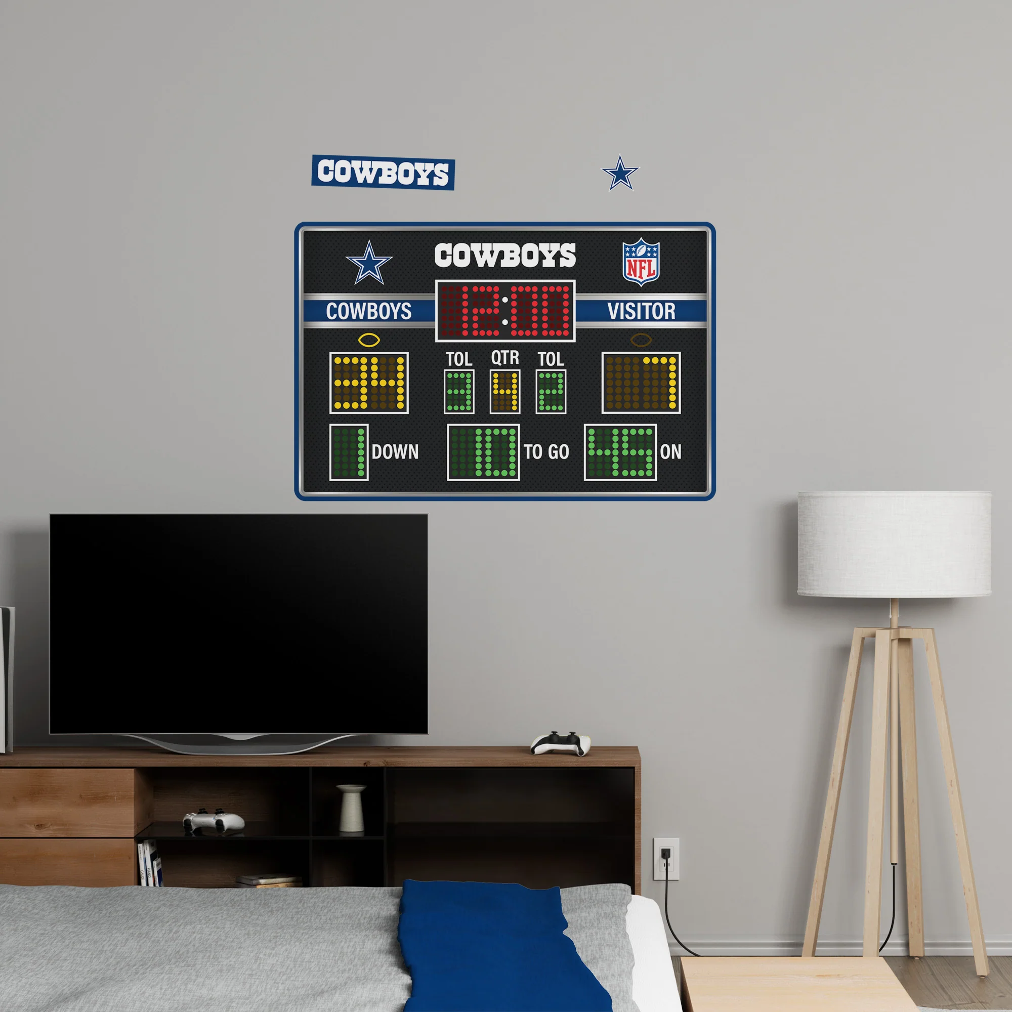 Dallas Cowboys - RealBig Scoreboard Collection - Official NFL - Reusable Vinyl Wall Decals - Image 4