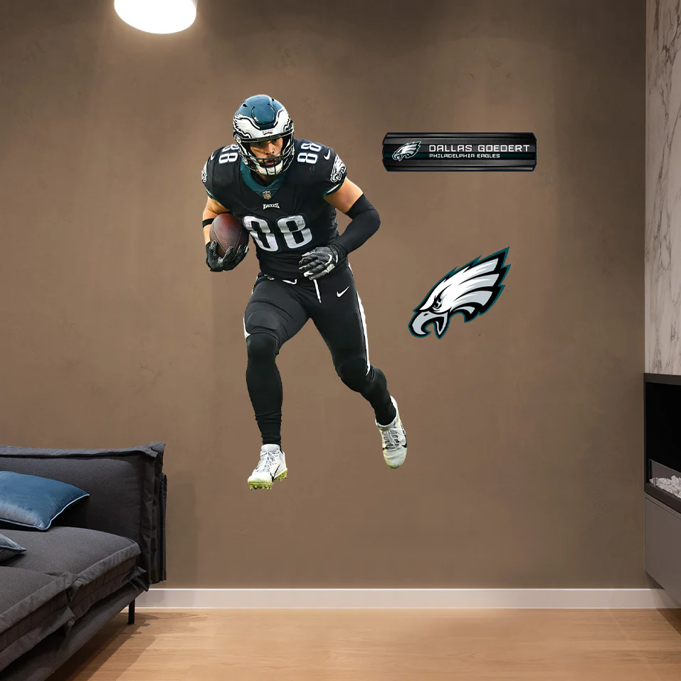 Dallas Goedert - RealBig Collection - Official NFL - Philadelphia Eagles - Reusable Vinyl Wall Decals - Image 3