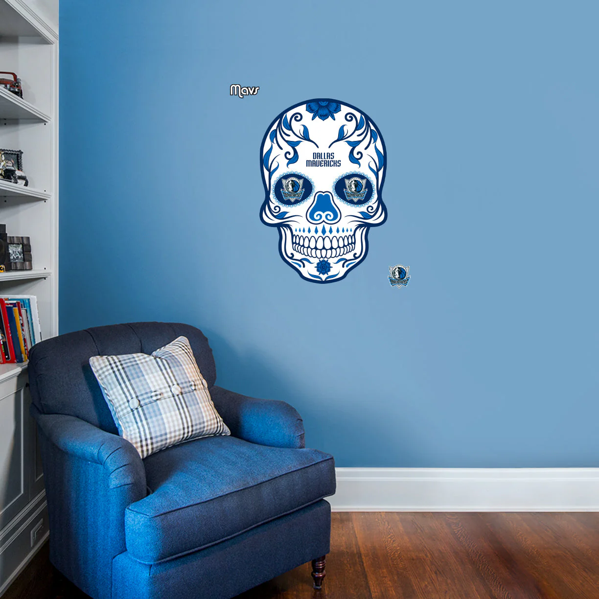 Dallas Mavericks - RealBig Sugar Skull Collection - Official NBA - Reusable Vinyl Wall Decals - Image 5