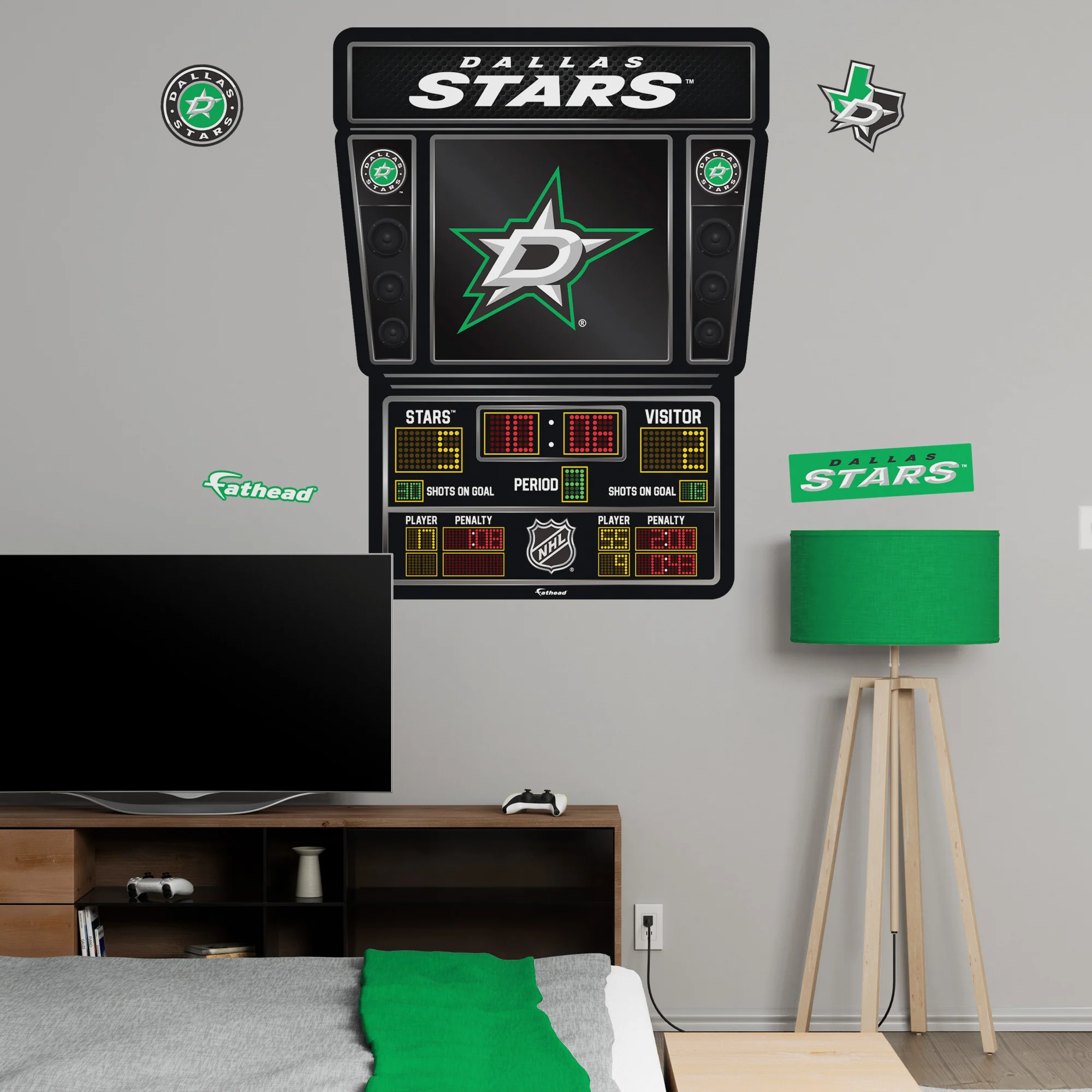 Dallas Stars - RealBig Scoreboard Collection - Official NHL - Reusable Vinyl Wall Decals