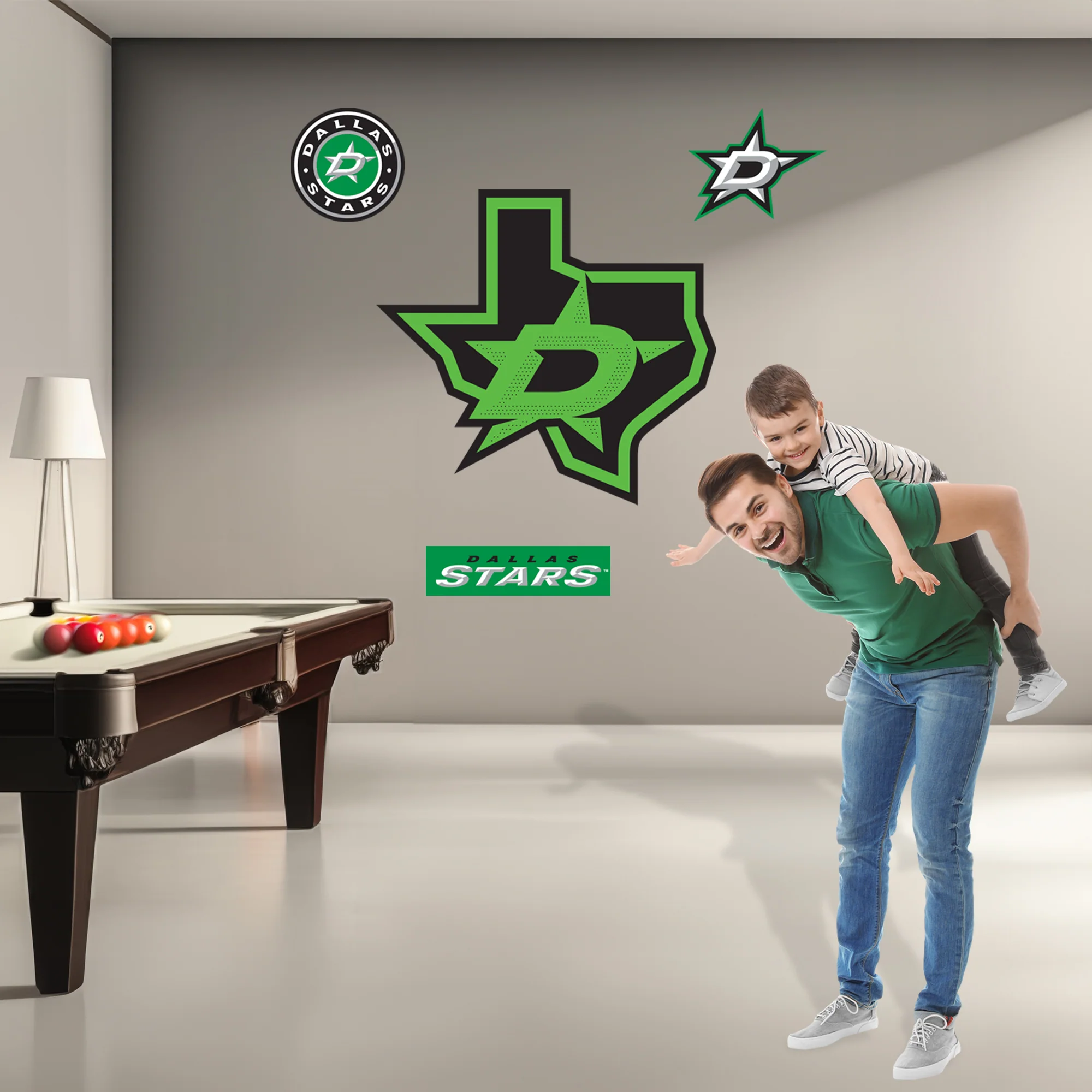 Dallas Stars - RealBig Third Jersey Logo Collection - Official NHL - Reusable Vinyl Wall Decals - Image 3