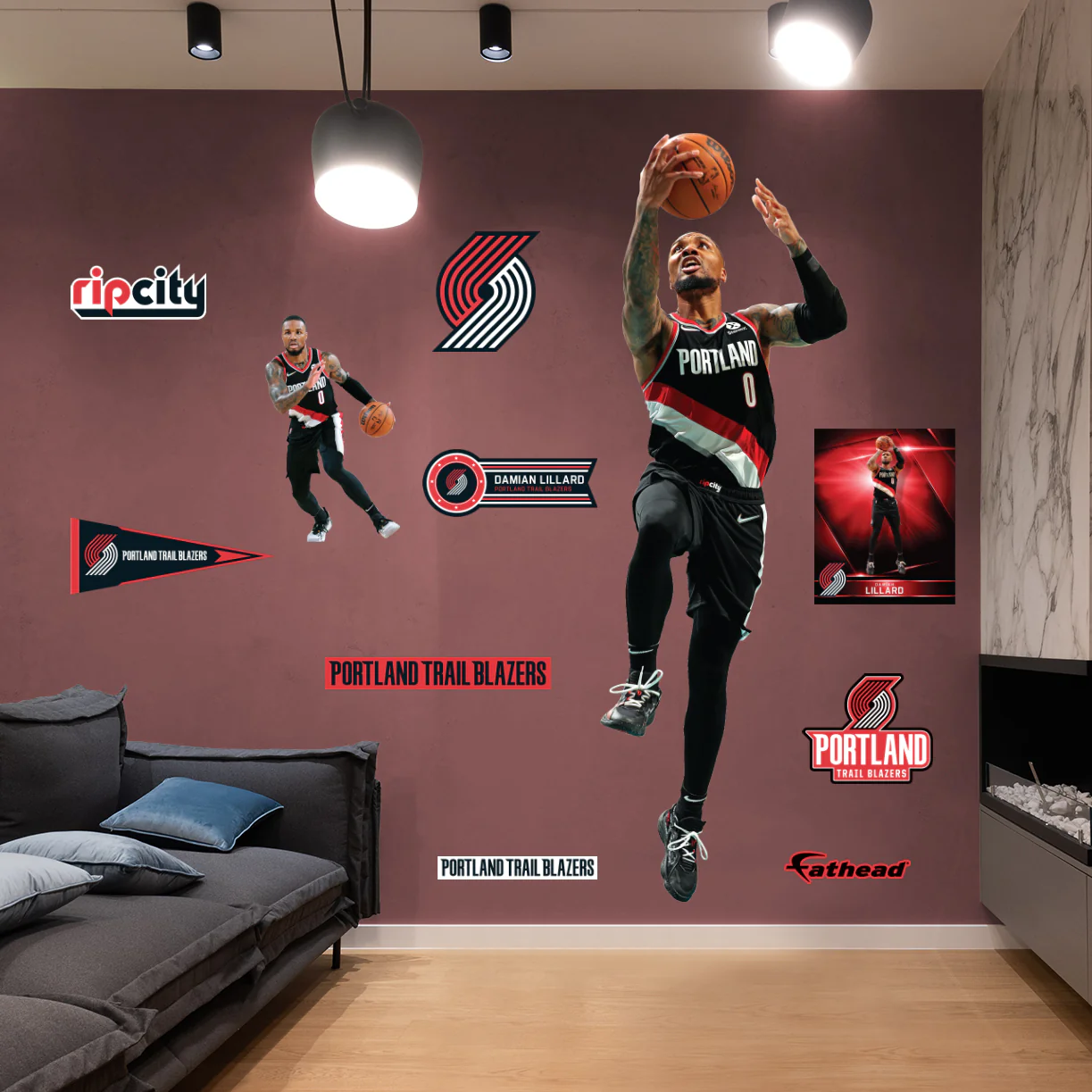 Damian Lillard - RealBig Collection - Official NBA - Portland Trail Blazers - Reusable Vinyl Wall Decals #2