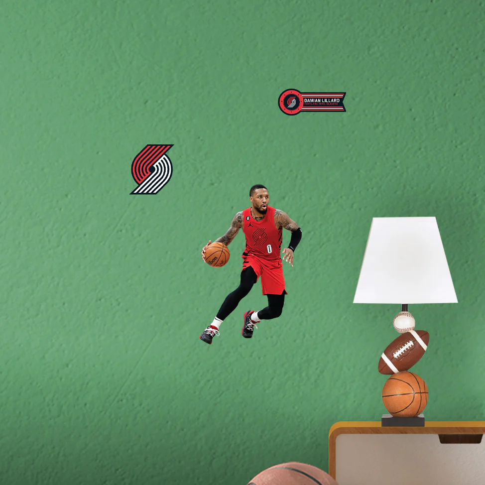 Damian Lillard - RealBig Statement Jersey Collection - Official NBA - Portland Trail Blazers - Reusable Vinyl Wall Decals - Image 6