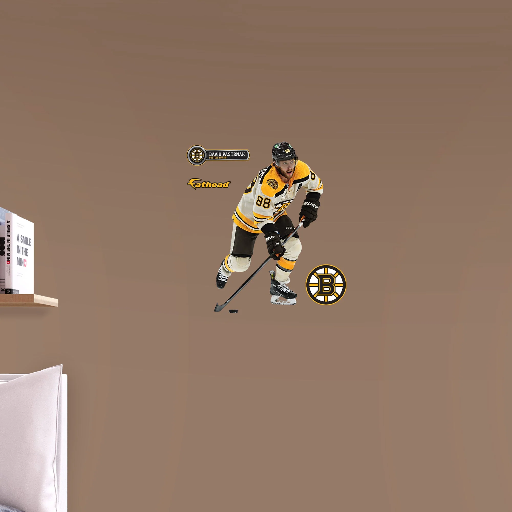 David Pastrňák - RealBig Centennial Jersey Collection - Official NHL - Boston Bruins - Reusable Vinyl Wall Decals - Image 8
