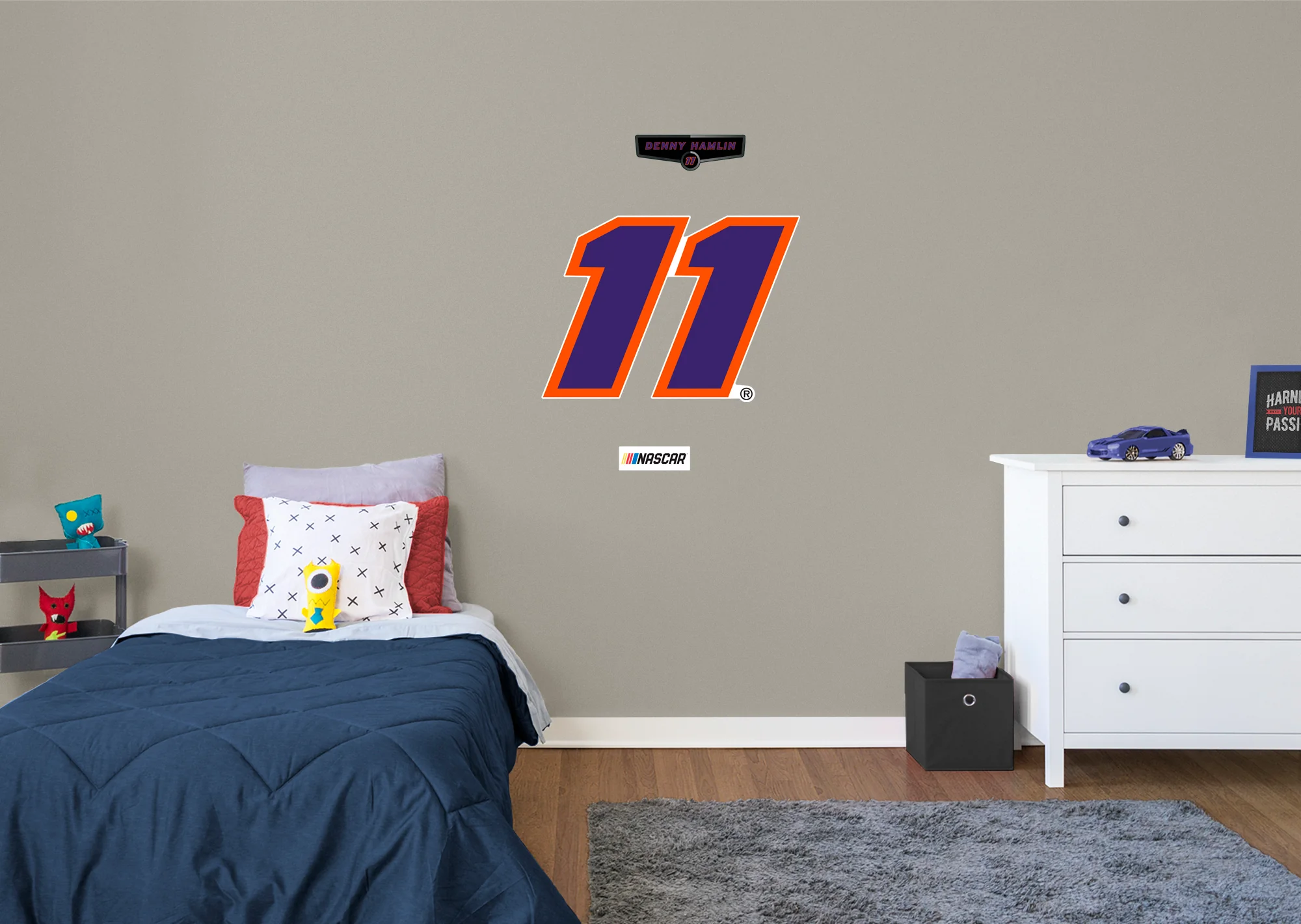 Denny Hamlin #11 Logo - RealBig Logo Collection - Official NASCAR - Joe Gibbs Racing - Reusable Vinyl Wall Decals - Image 2