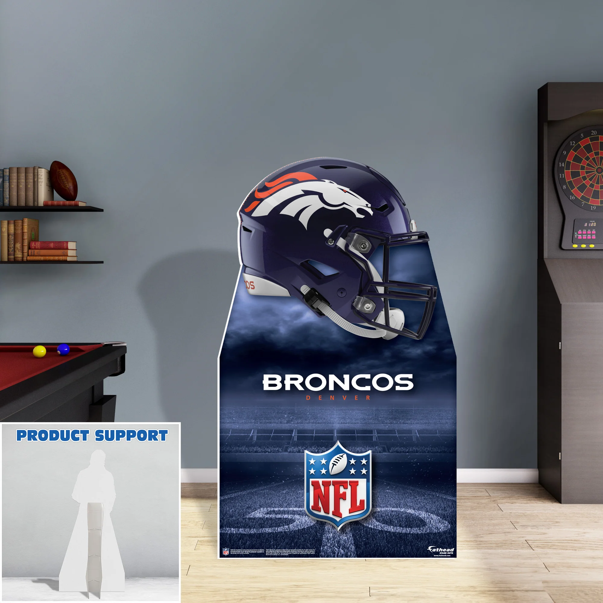 Denver Broncos Helmet - Life-Size Stand Out - Official NFL - Foam Core Cutout - Image 3