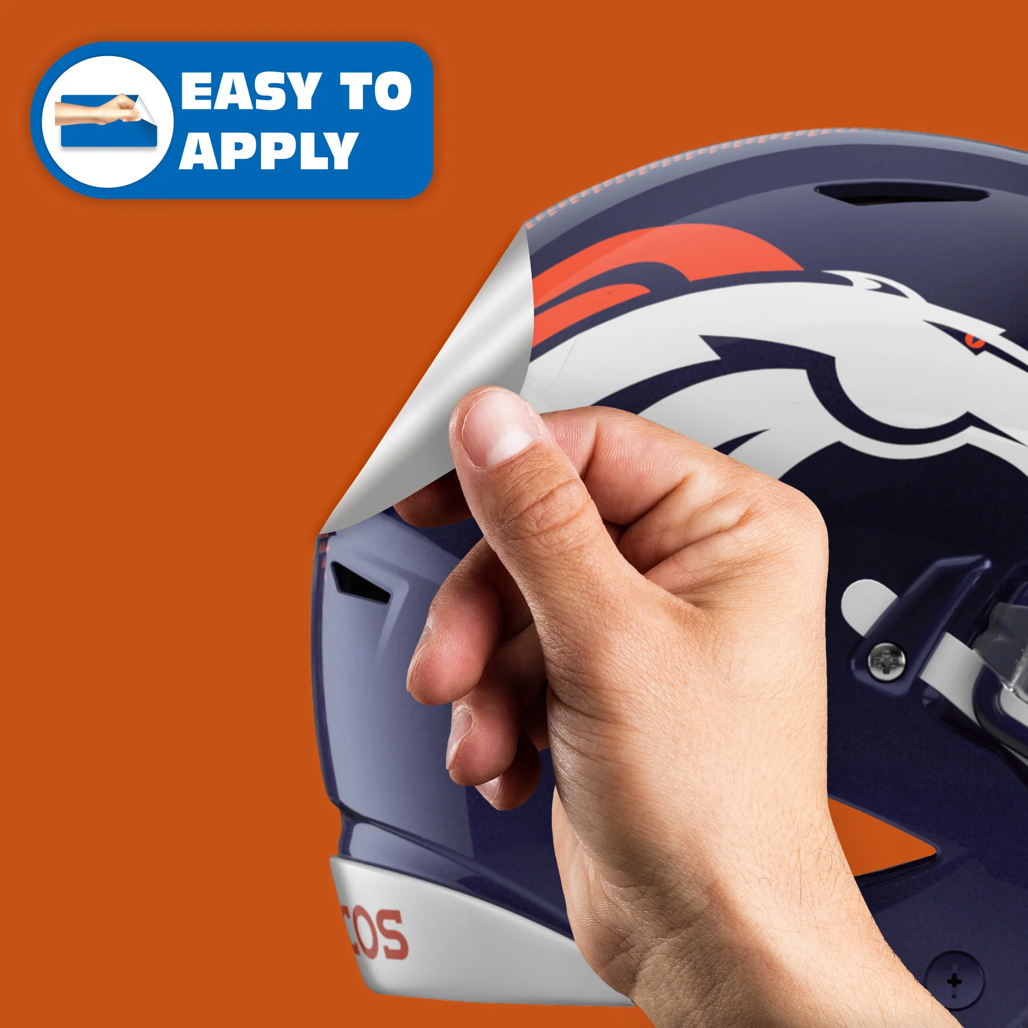 Denver Broncos - RealBig Helmet Collection - Official NFL - Reusable Vinyl Wall Decals #2 - Image 4