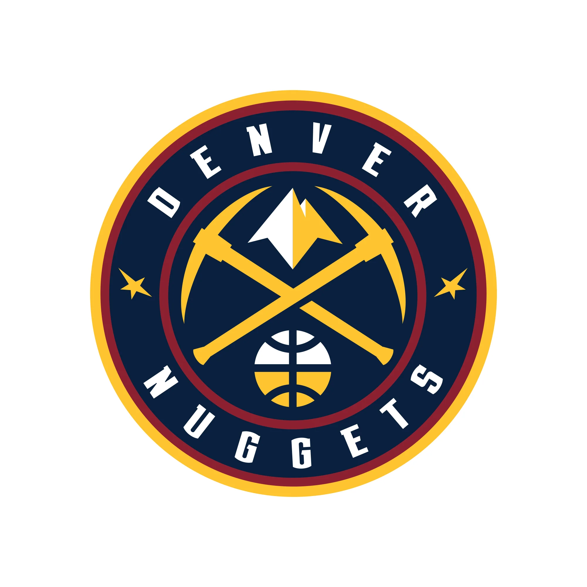 Denver Nuggets - 5 Logo Minis (Mixed Sizes) - Official NBA - Reusable Vinyl Decals - Image 2