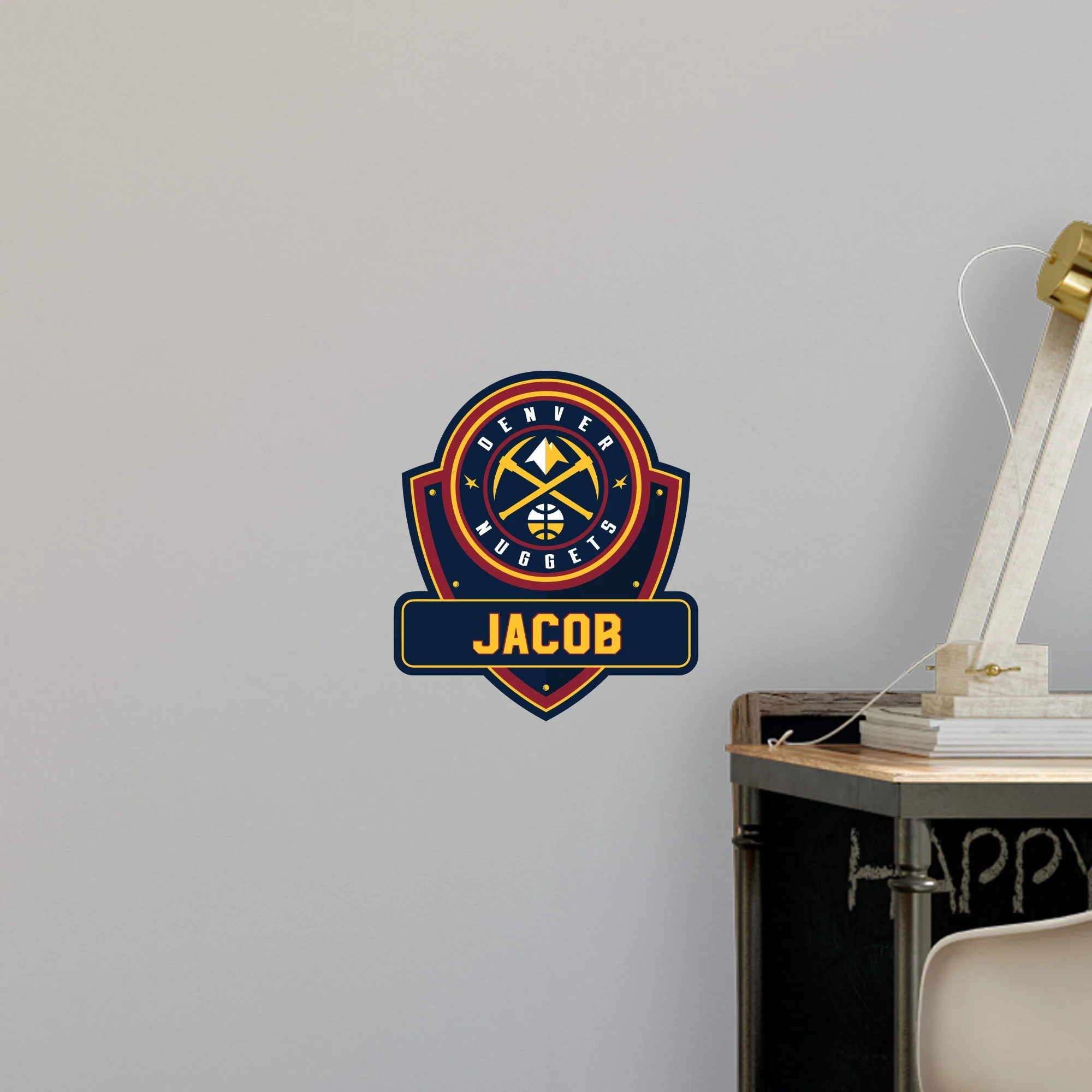 Denver Nuggets - Badge - With Personalized Name - Official NBA - Vinyl Transfer Decal - Image 5