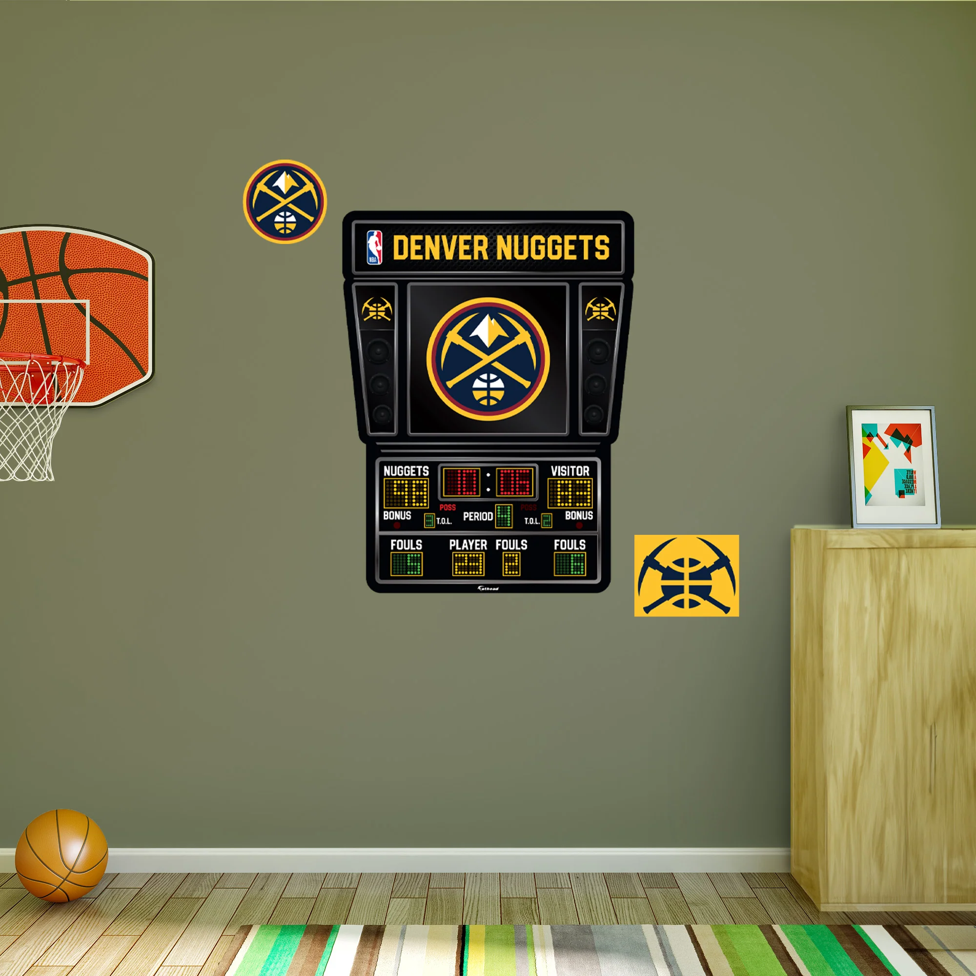 Denver Nuggets - RealBig Scoreboard Collection - Official NBA - Reusable Vinyl Wall Decals - Image 5