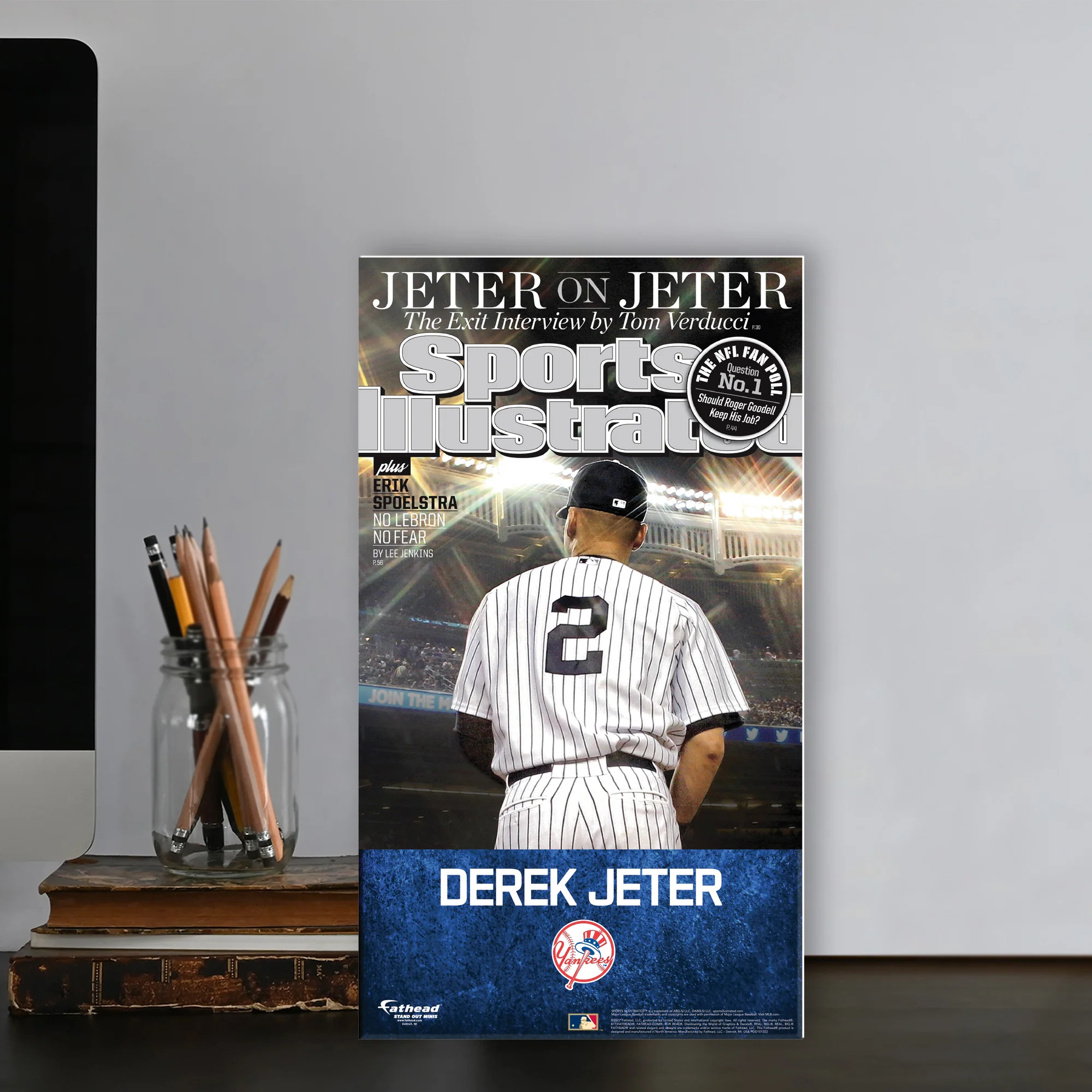 Derek Jeter - September 2014 Sports Illustrated Cover - Mini Stand Out - Official MLB - New York Yankees - Cardstock Cutout