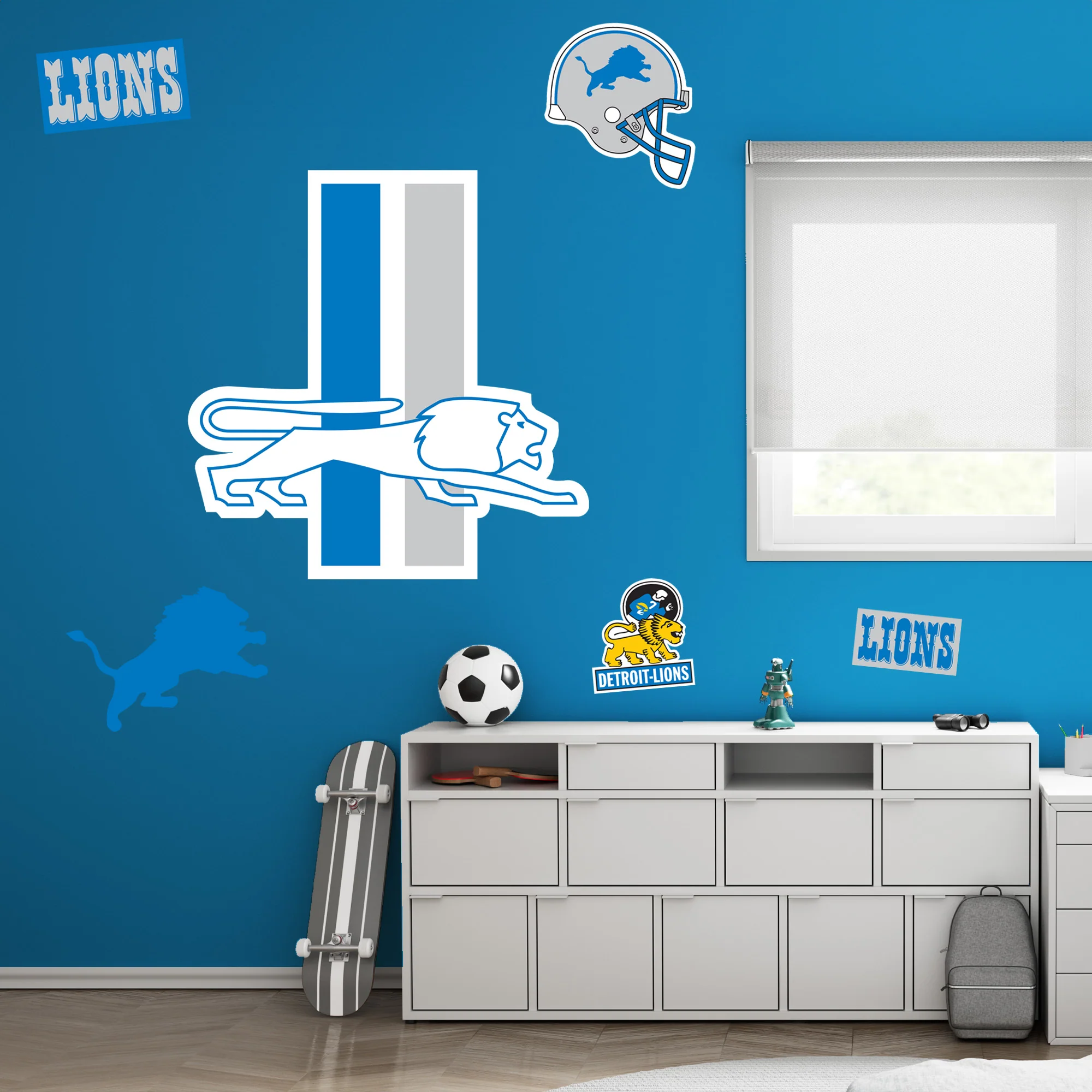 Detroit Lions - RealBig Classic Logo Collection - Official NFL - Reusable Vinyl Wall Decals - Image 3