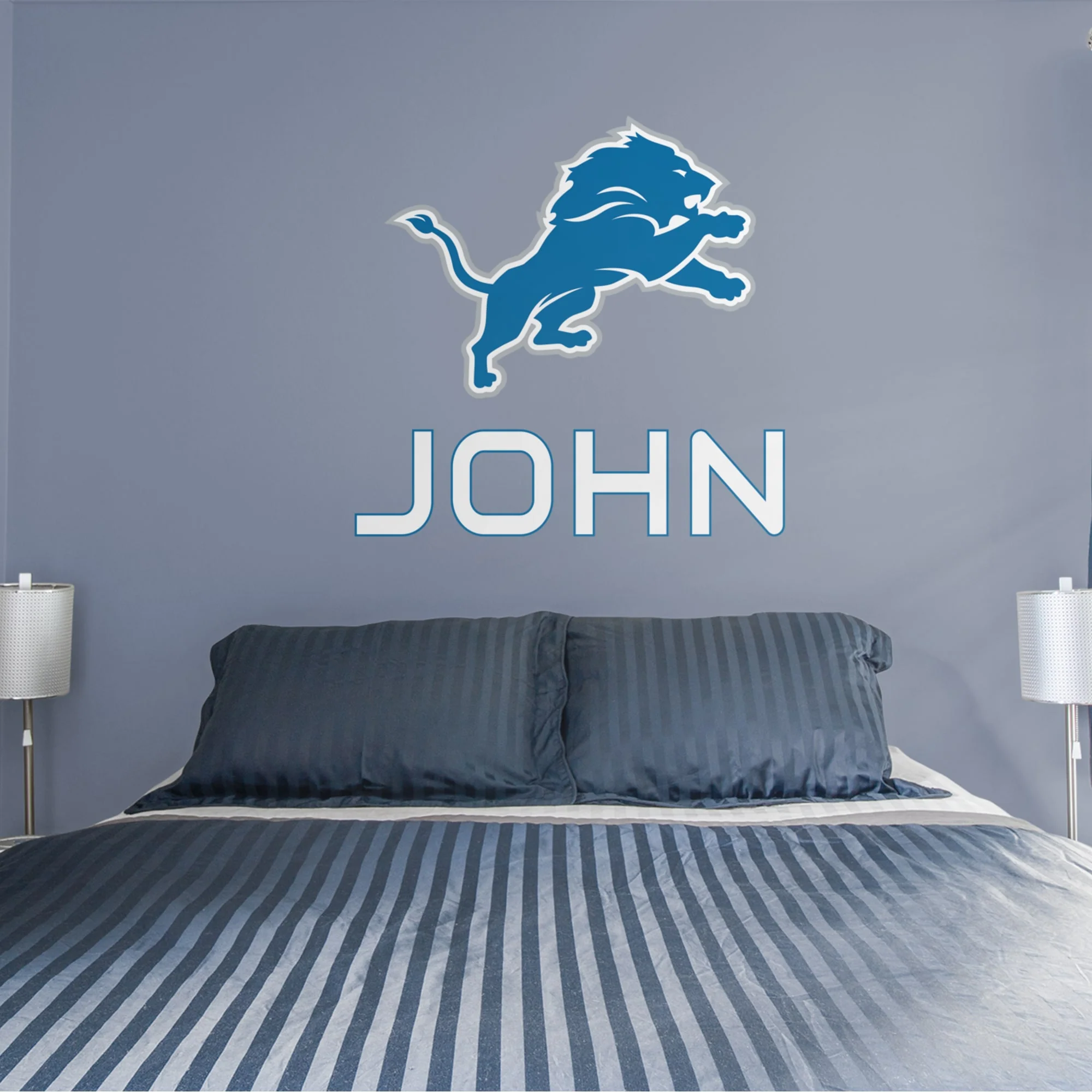 Detroit Lions - Stacked Logo - With Personalized Name - Official NFL - Reusable Vinyl Transfer Decal - Image 3