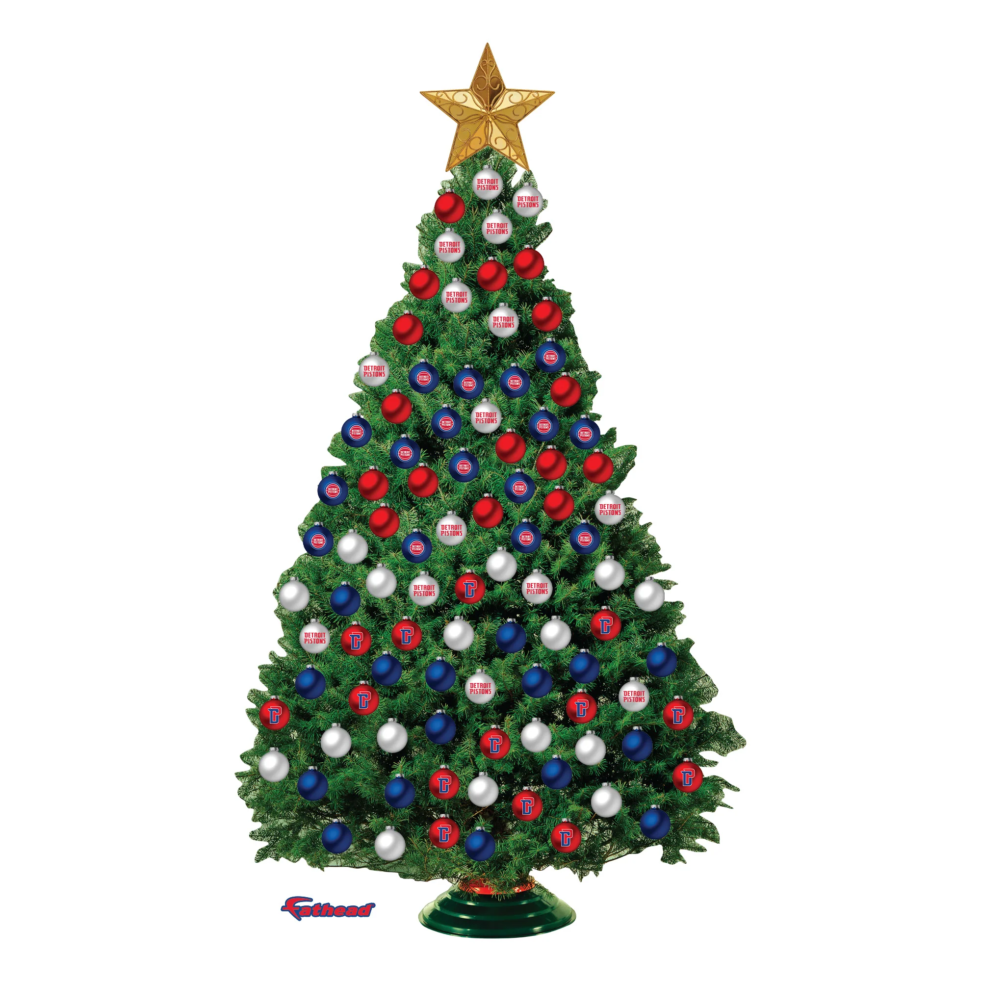 Detroit Pistons - Decorate Your Own Christmas Tree - Official NBA - Reusable Vinyl Wall Decals - Image 4