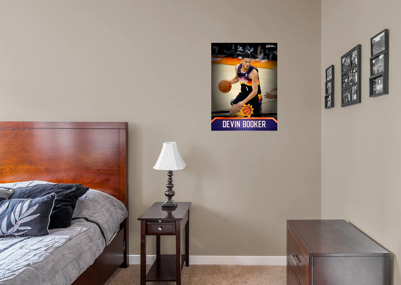 Devin Booker - GameStars Series - Peel & Stick Poster - Official NBA - Phoenix Suns - Reusable Vinyl Wall Decal - Image 3