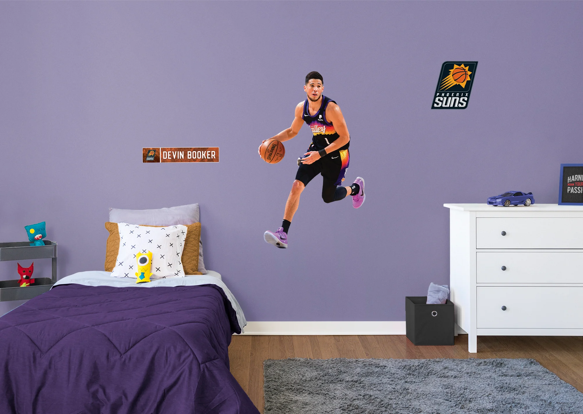 Devin Booker - RealBig Drive Collection - Official NBA - Phoenix Suns - Reusable Vinyl Wall Decals - Image 2