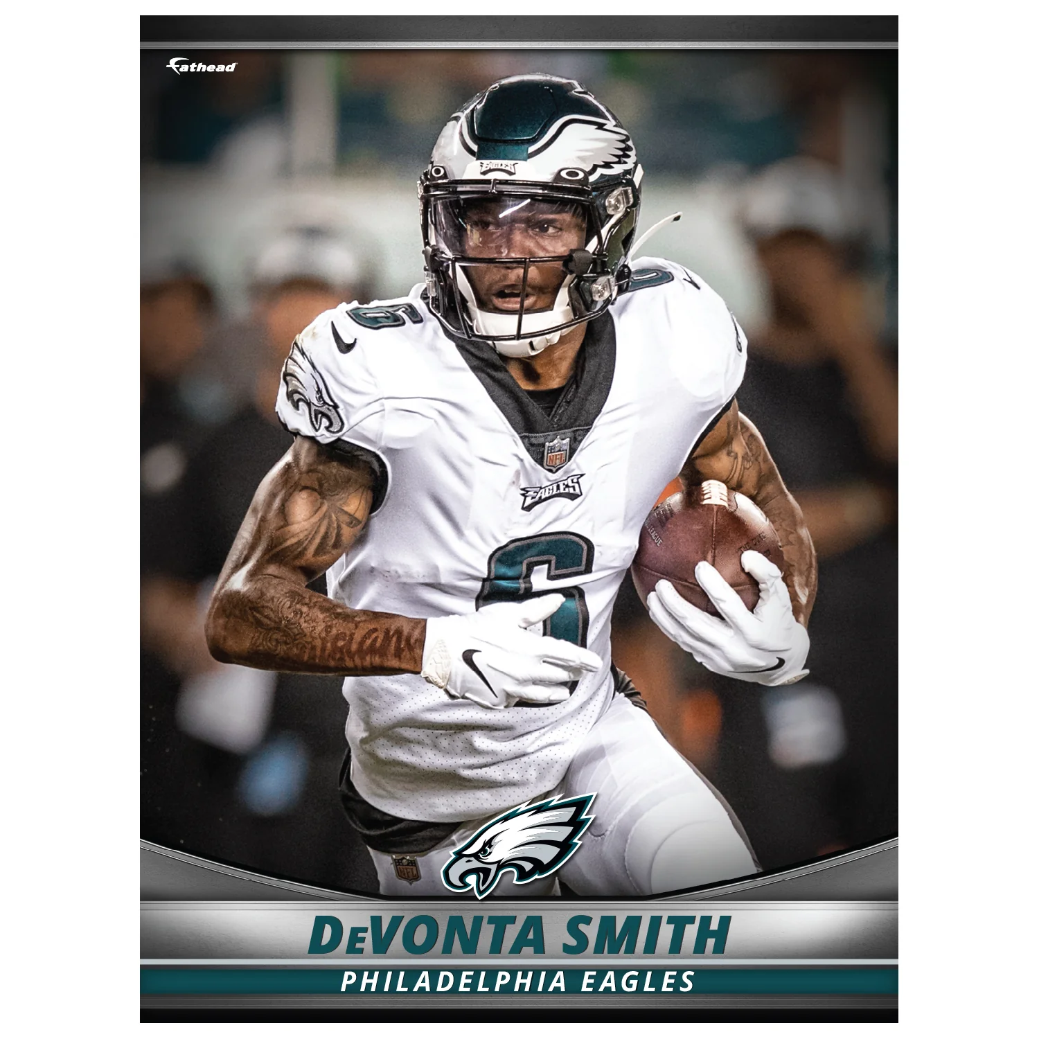 Devonta Smith - GameStars Series - Peel & Stick Poster - Official NFL - Philadelphia Eagles - Reusable Vinyl Wall Decal - Image 2