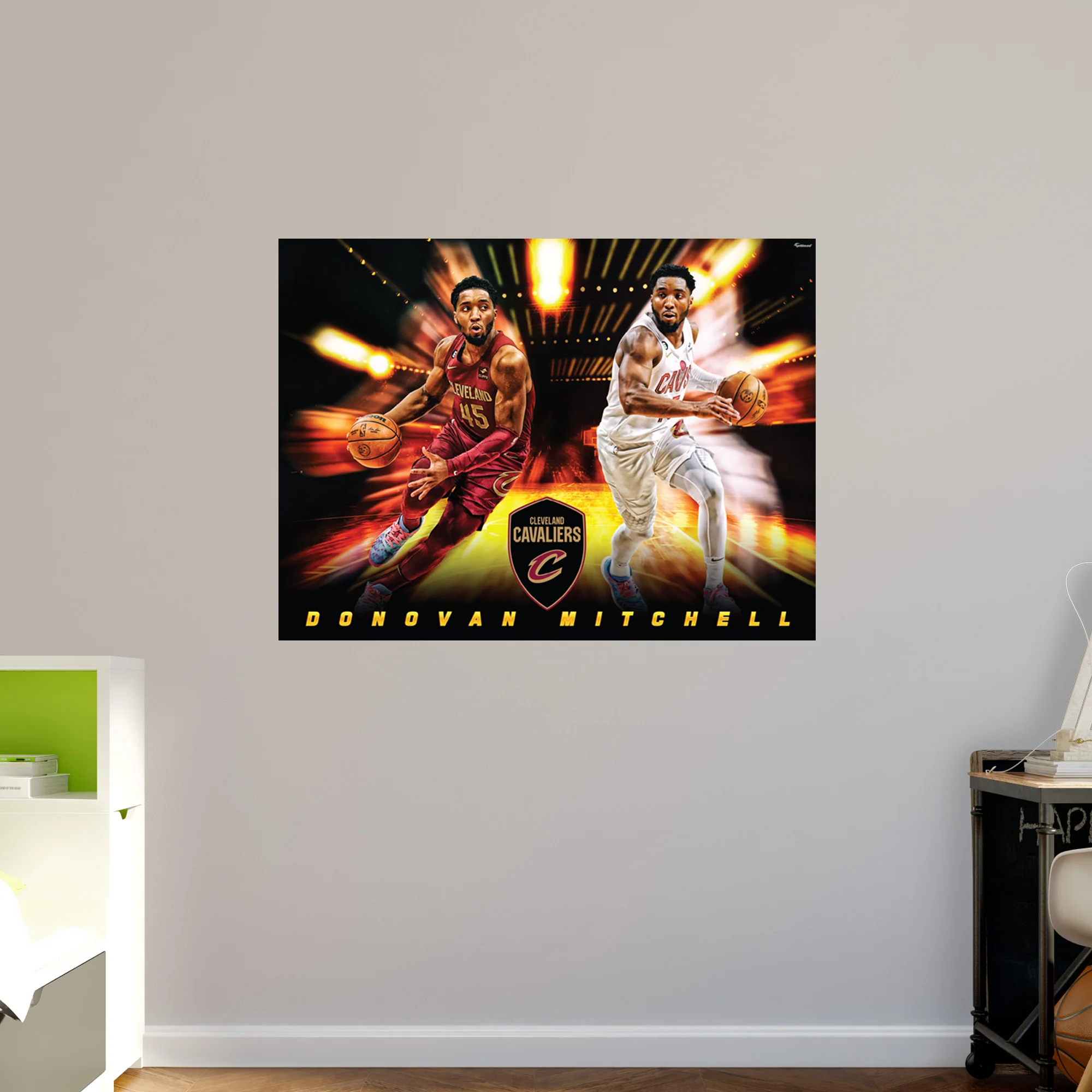Donovan Mitchell - Icon Series - Peel & Stick Poster - Official NBA - Cleveland Cavaliers - Reusable Vinyl Wall Decal - Image 2