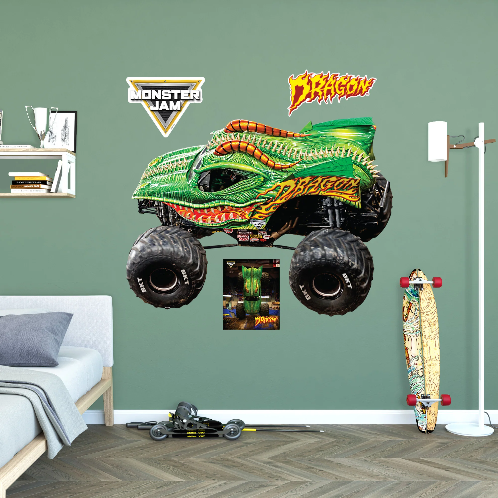 Dragon - Monster Jam - RealBig Collection - Official Monster Jam - Reusable Vinyl Wall Decals - Image 3