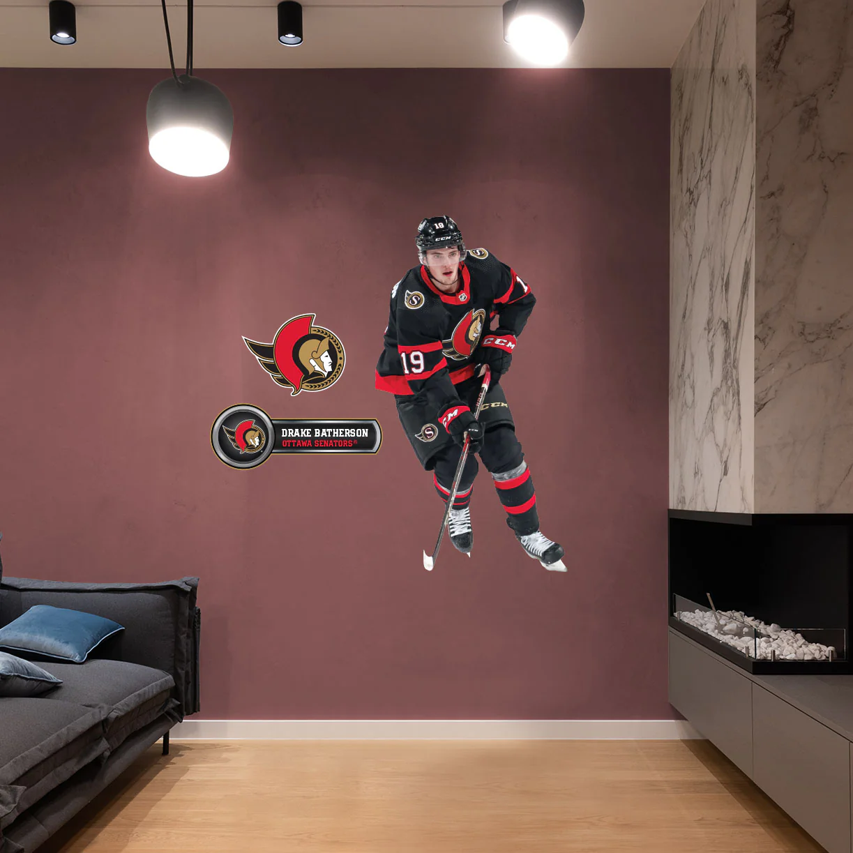 Drake Batherson - RealBig Collection - Official NHL - Ottawa Senators - Reusable Vinyl Wall Decals - Image 3