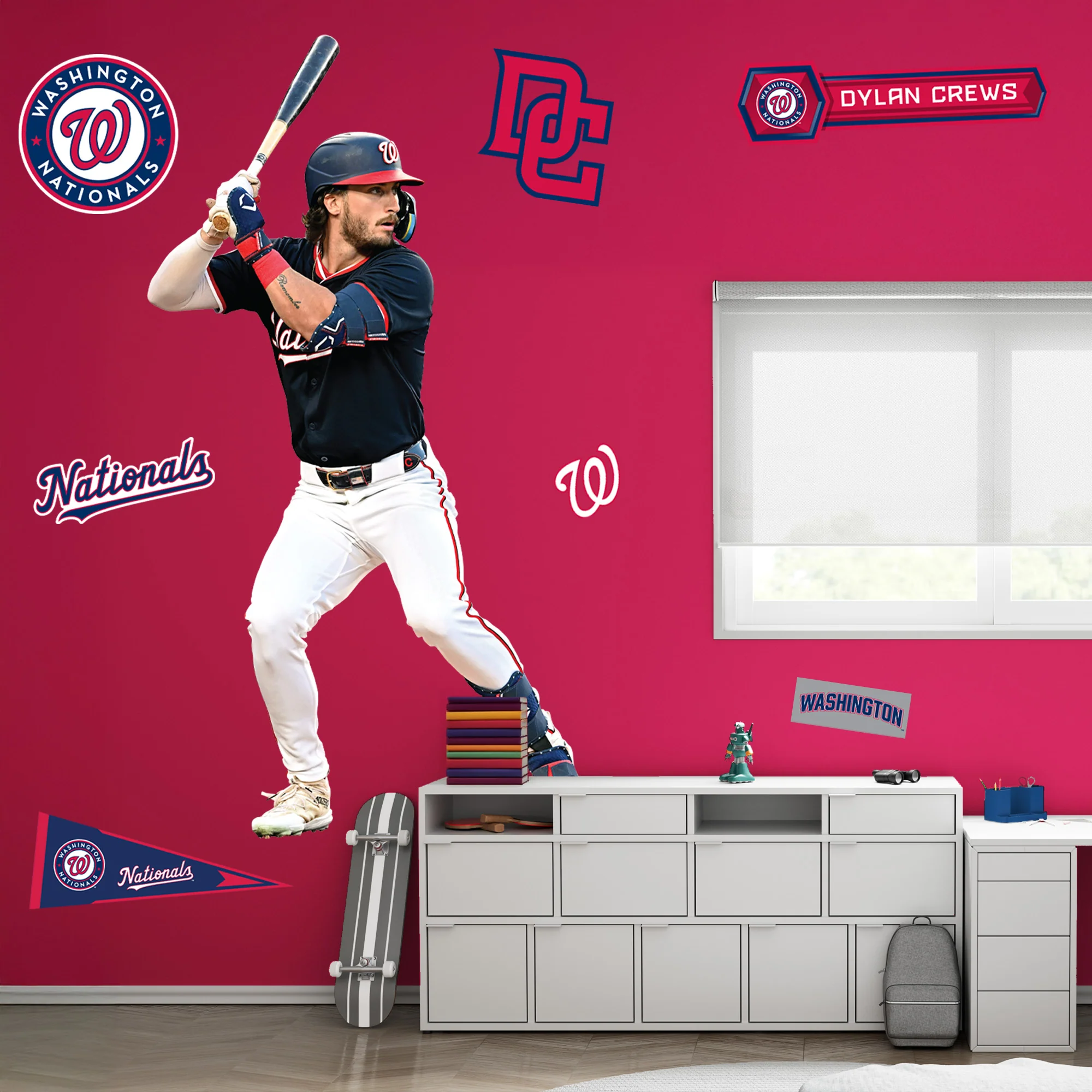 Dylan Crews - RealBig Collection - Official MLB - Washington Nationals - Reusable Vinyl Wall Decals - Image 3