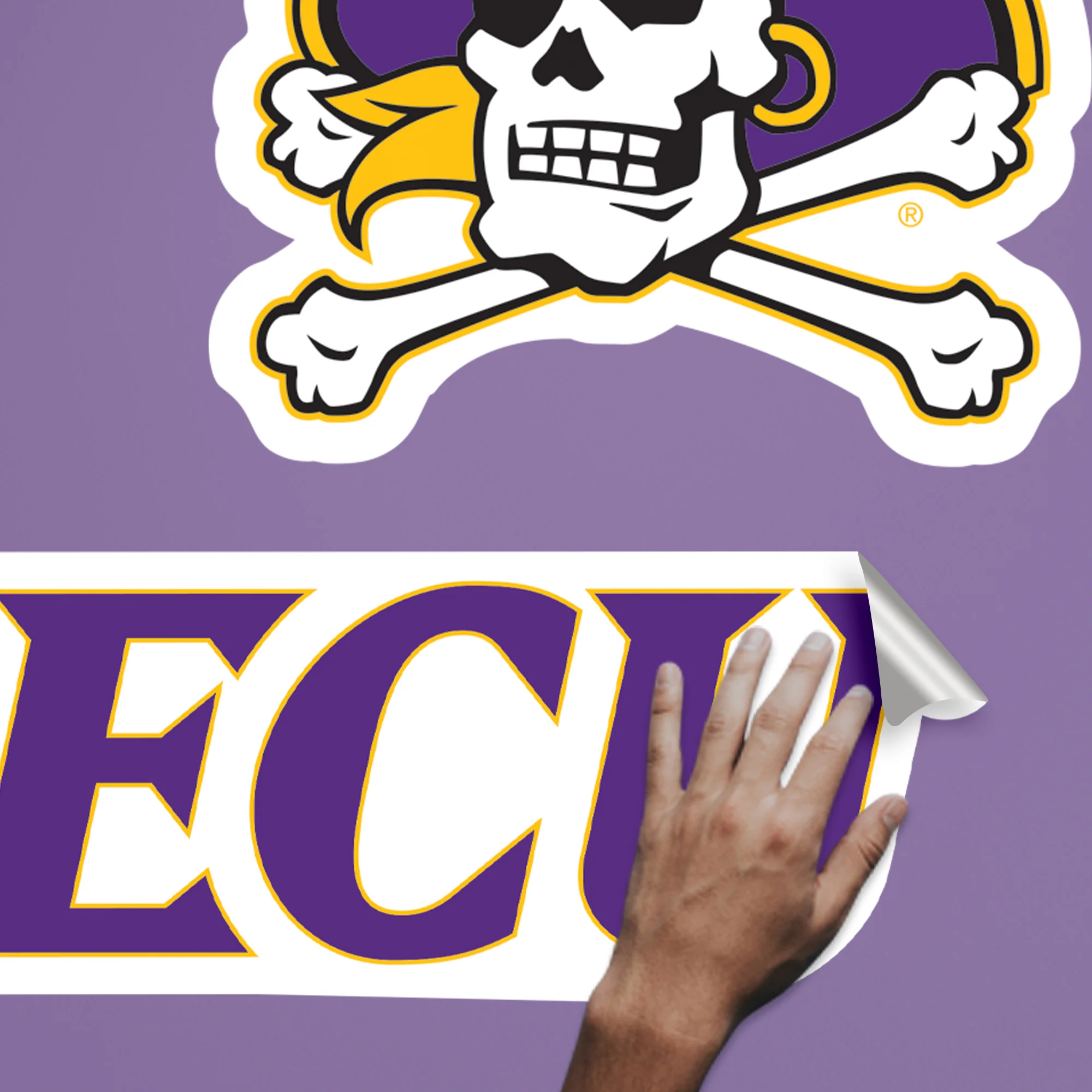 East Carolina Pirates - RealBig Foam Finger Collection - Official NCAA - Reusable Vinyl Wall Decals - Image 5