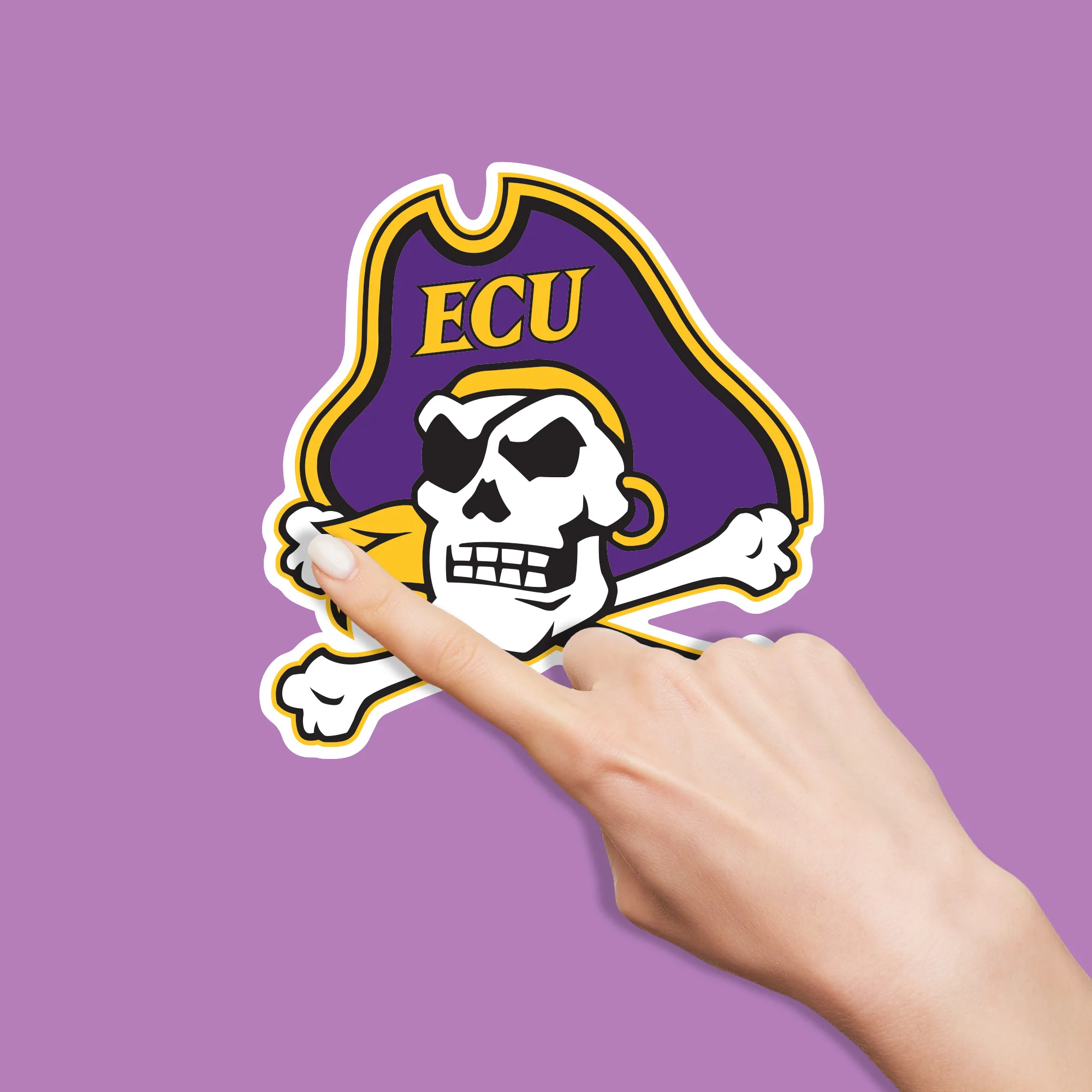 East Carolina Pirates - RealBig Sugar Skull Collection - Official NCAA - Reusable Vinyl Wall Decals - Image 5