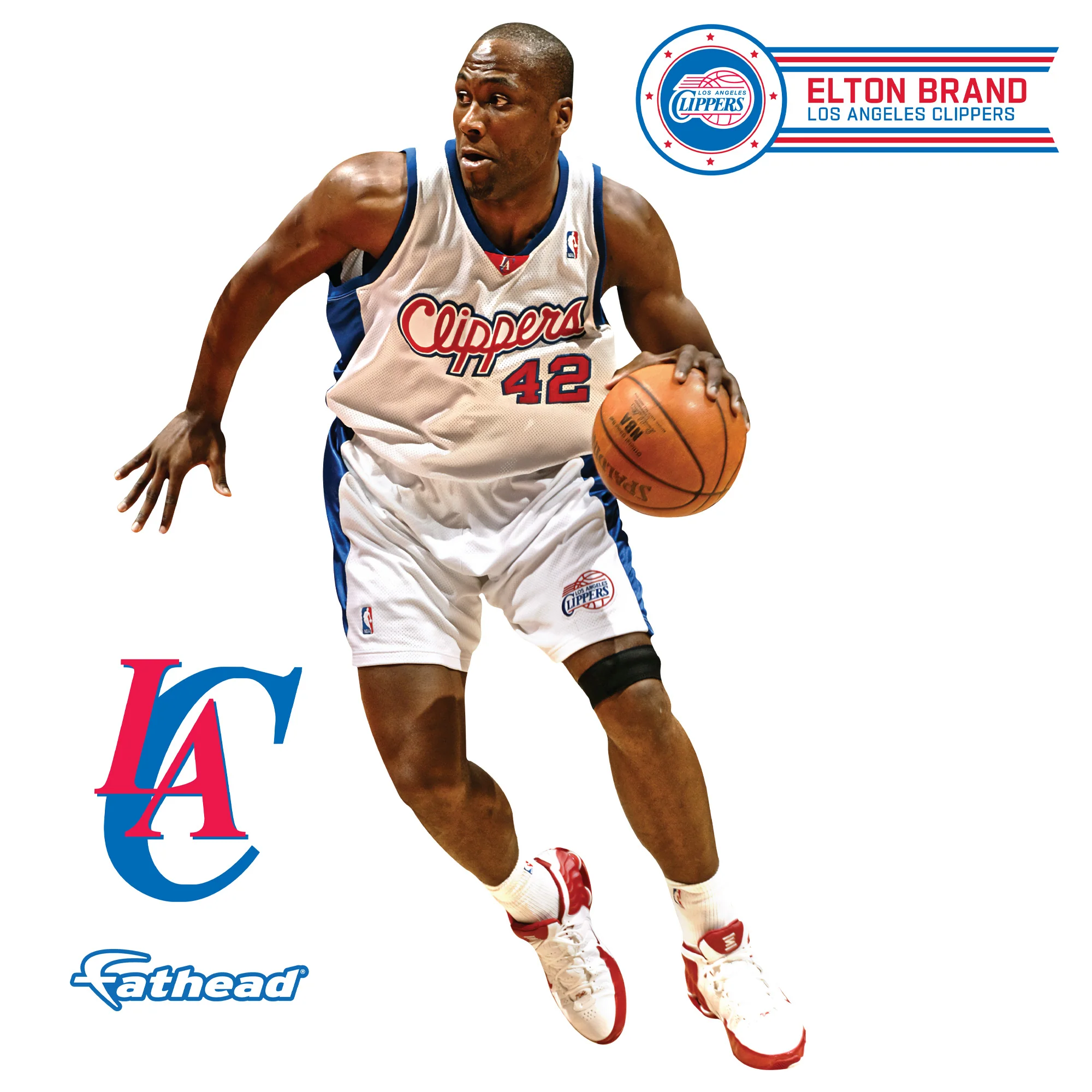 Elton Brand Legend - RealBig Collection - Official NBA - Los Angeles Clippers - Reusable Vinyl Wall Decals - Image 6
