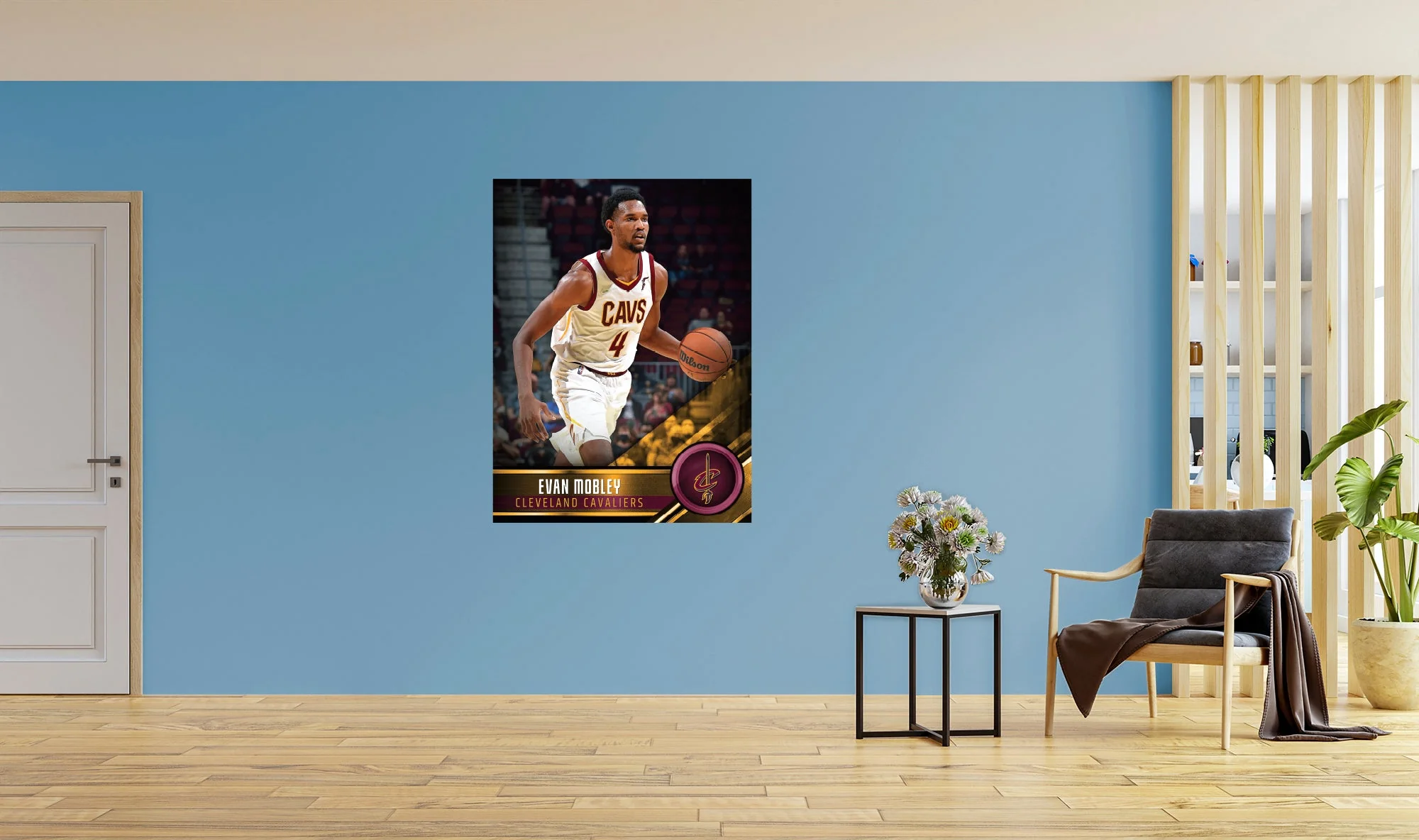Evan Mobley - Peel & Stick Poster - Official NBA - Cleveland Cavaliers - Reusable Vinyl Wall Decal - Image 4