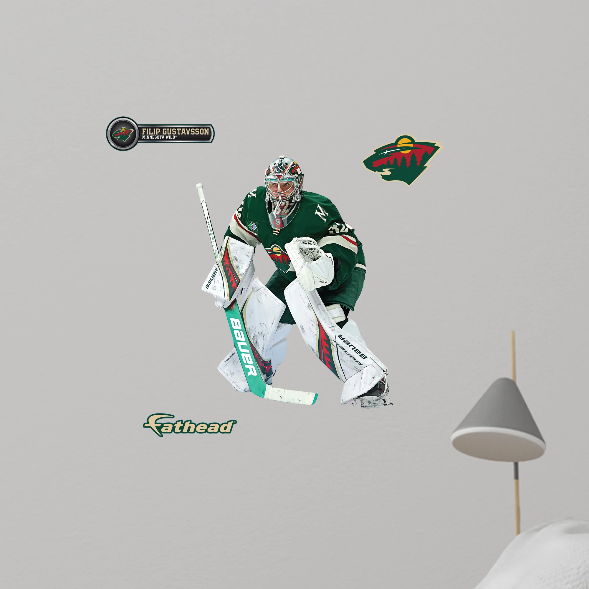 Filip Gustavsson - RealBig Collection - Official NHL - Minnesota Wild - Reusable Vinyl Wall Decals - Image 6