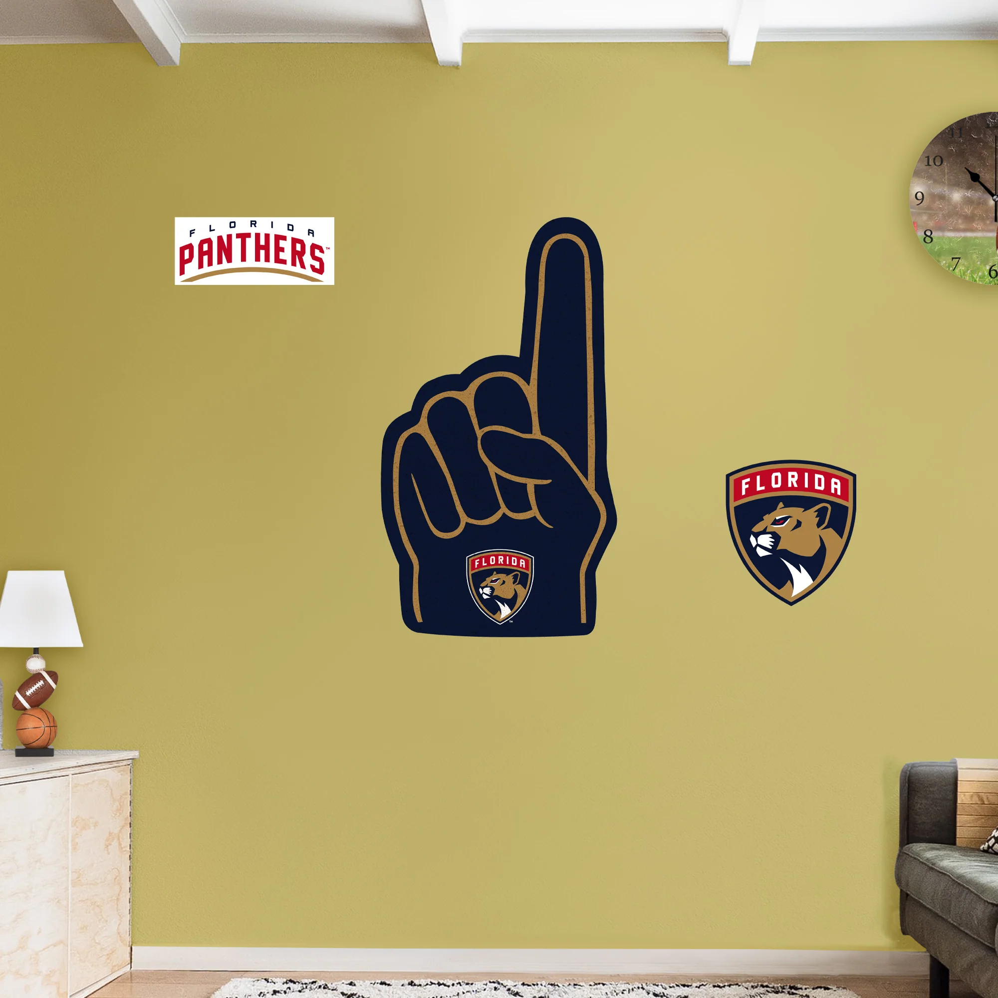 Florida Panthers - RealBig Foam Finger Collection - Official NHL - Reusable Vinyl Wall Decals - Image 2