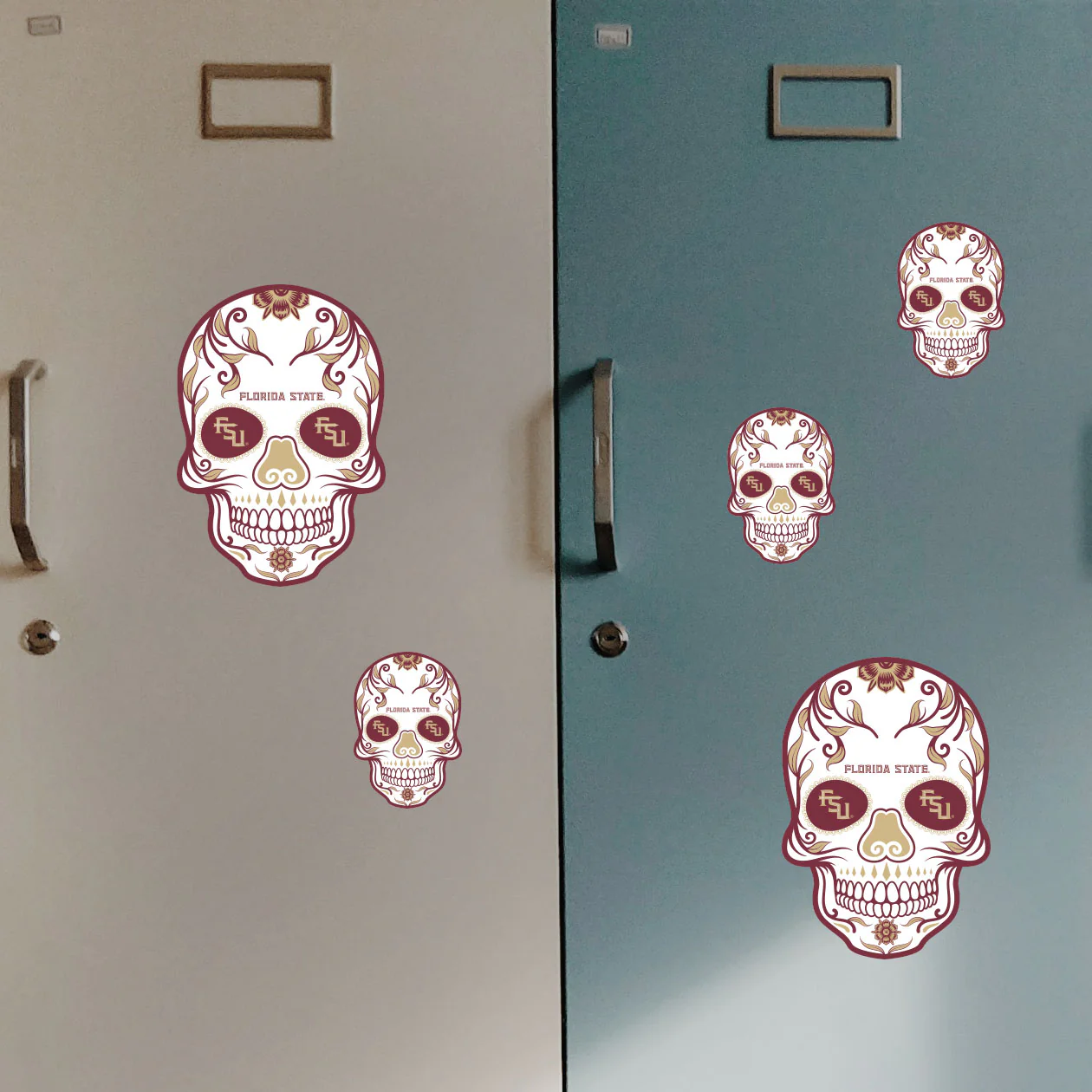 Florida State Seminoles - 5 Sugar Skull Logo Minis (Mixed Sizes) - Official NCAA - Reusable Vinyl Decals - Image 3