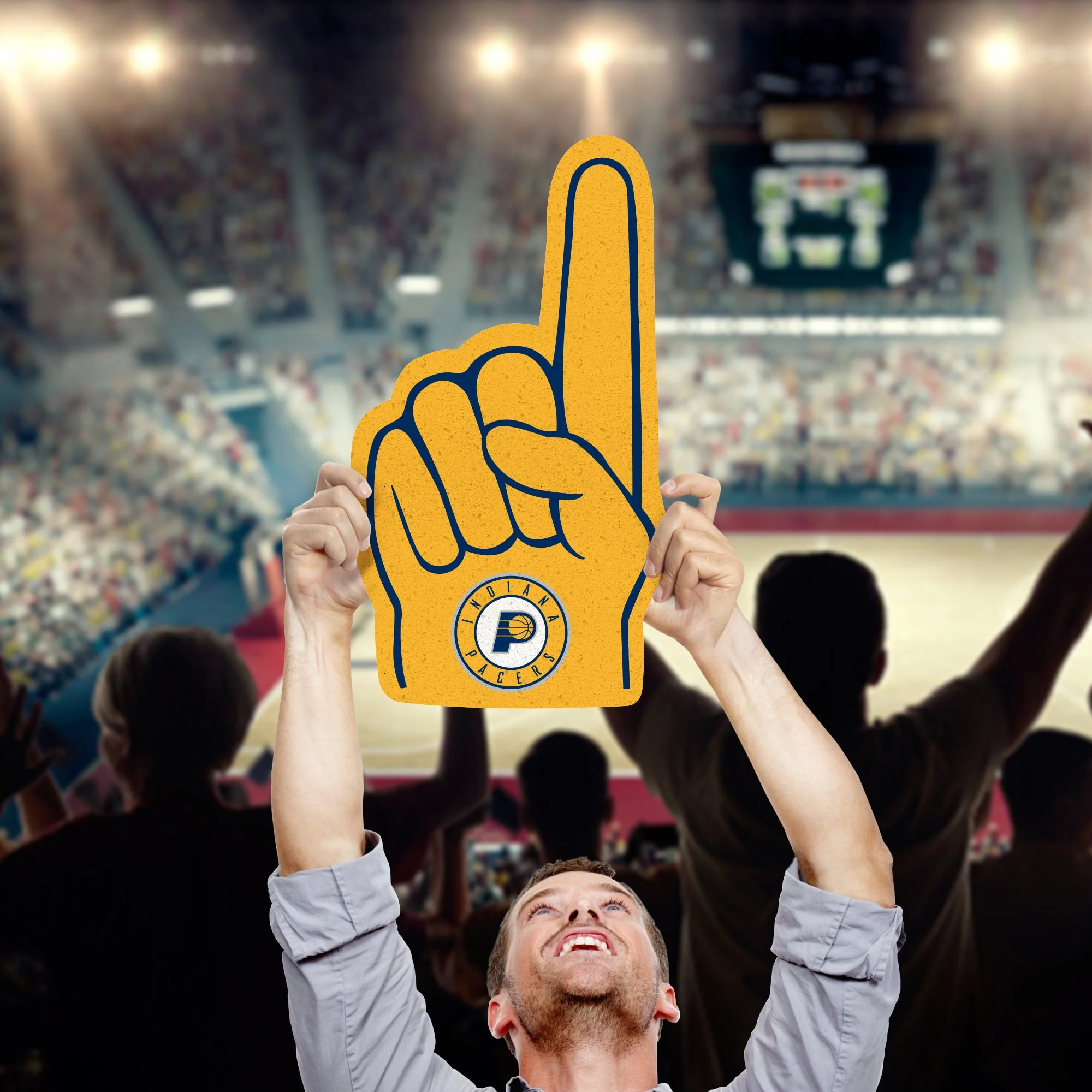 Foam Finger - Big Head - Official NBA - Indiana Pacers - Foam Core Cutout - Image 3