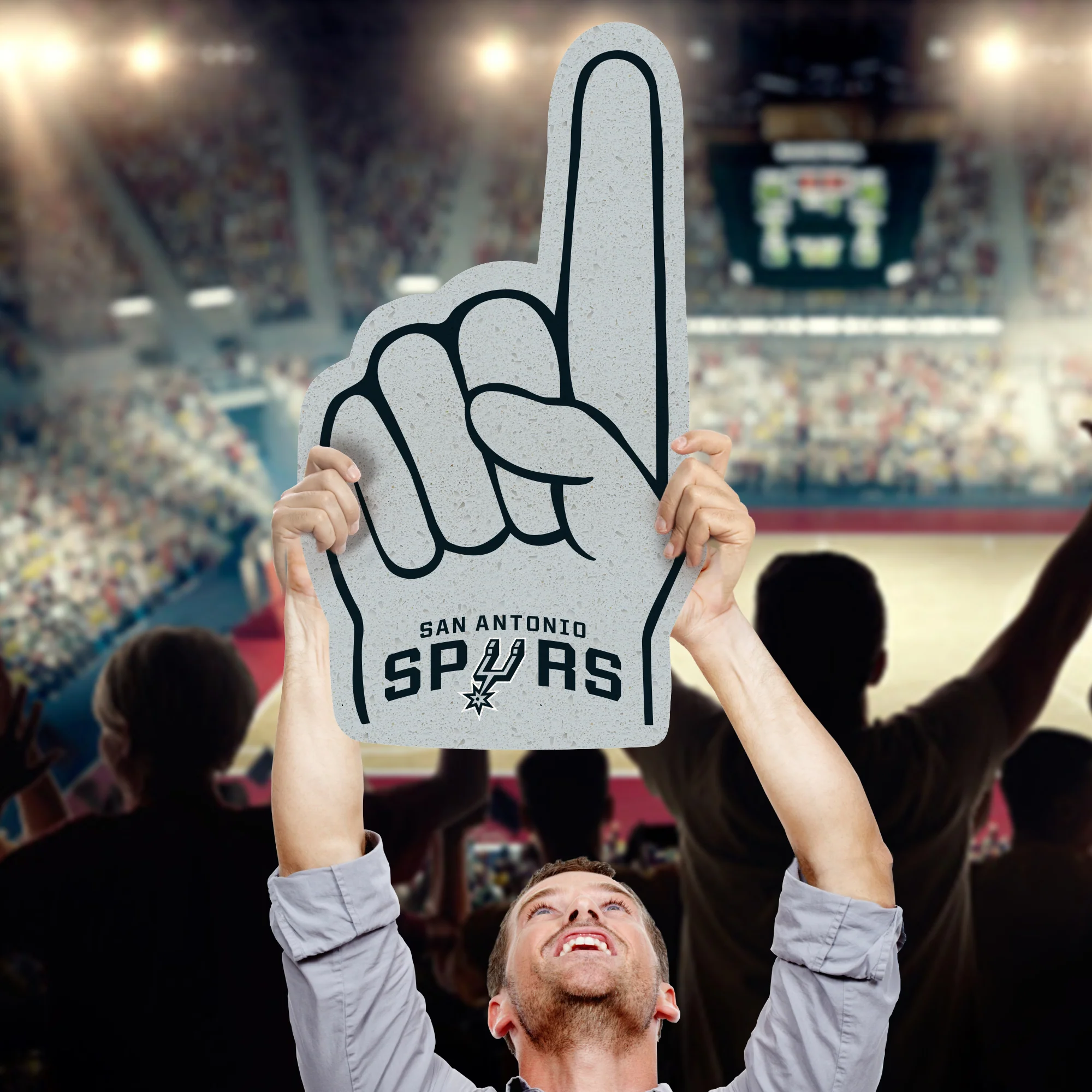 Foam Finger - Big Head - Official NBA - San Antonio Spurs - Foam Core Cutout